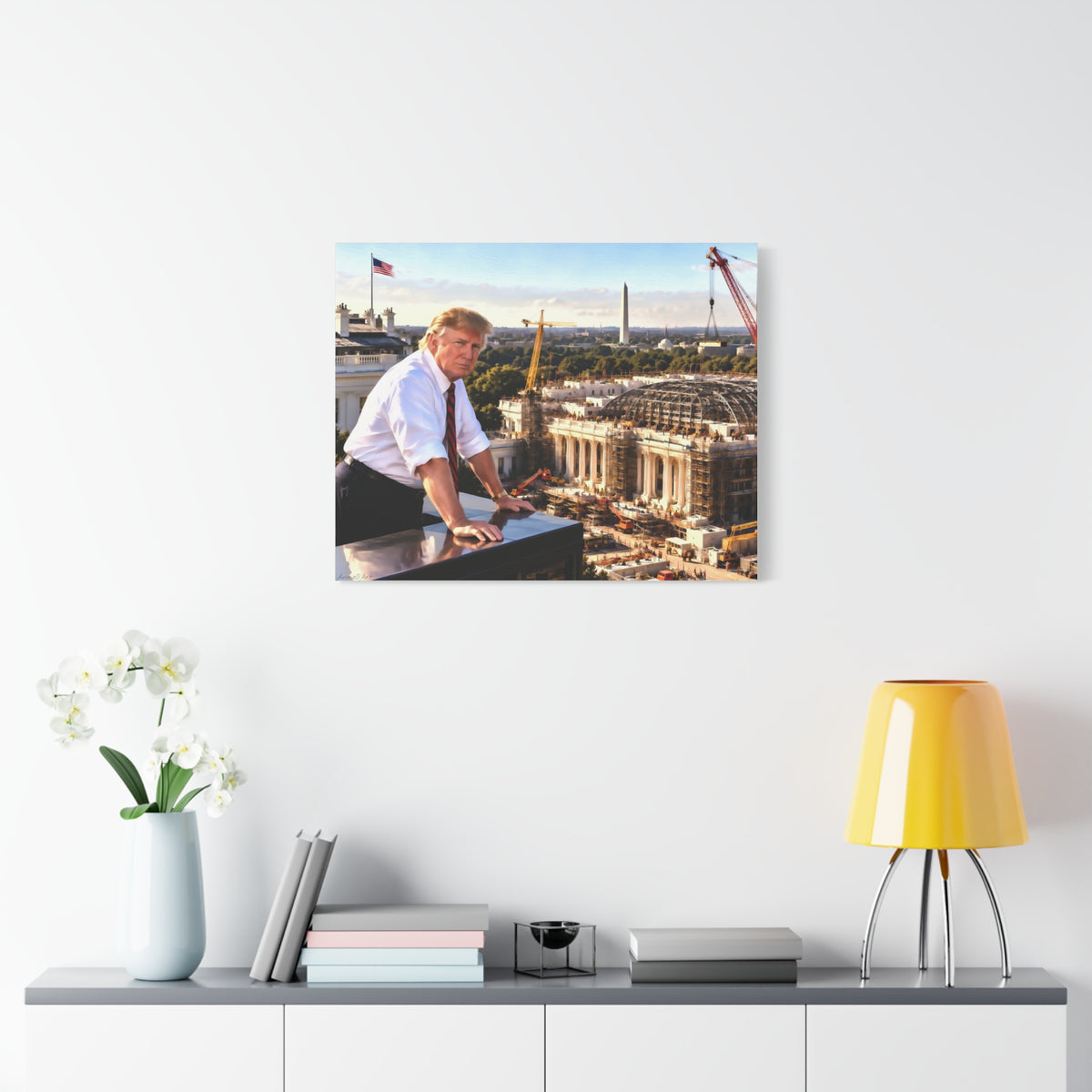 Trump’s Ballroom—Canvas Print — Iconic Washington Building Construction Wall Art