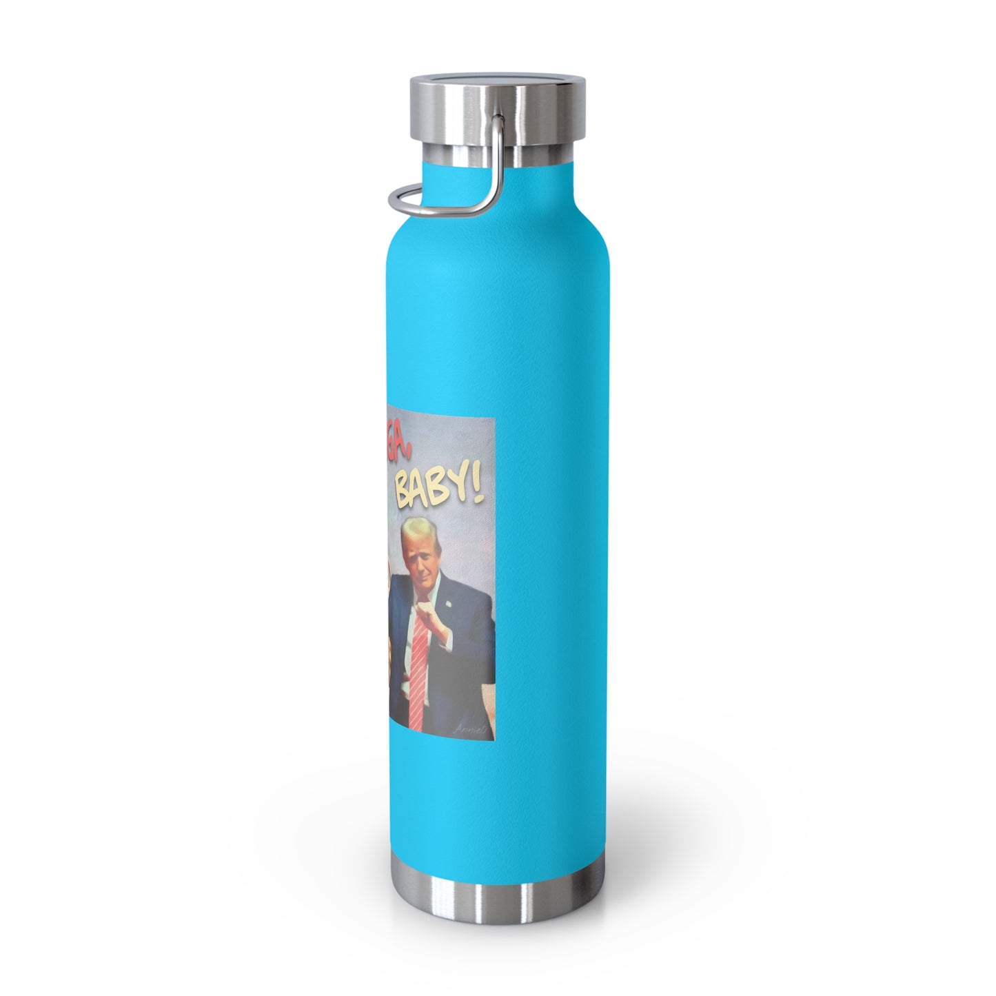 22oz Copper Insulated Bottle - Retro Beach Party Design