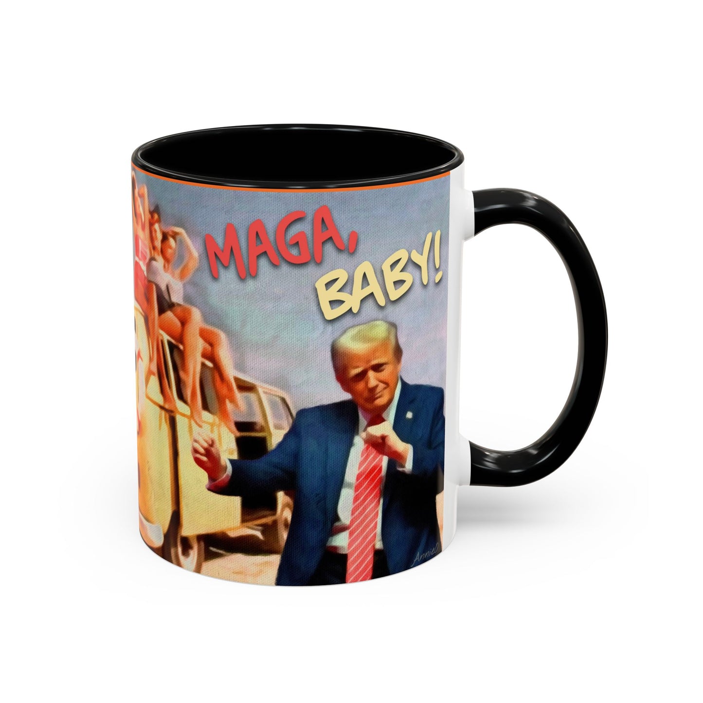 Political Novelty Covfefe Mug – "MAGA Baby" Retro Campaign Design