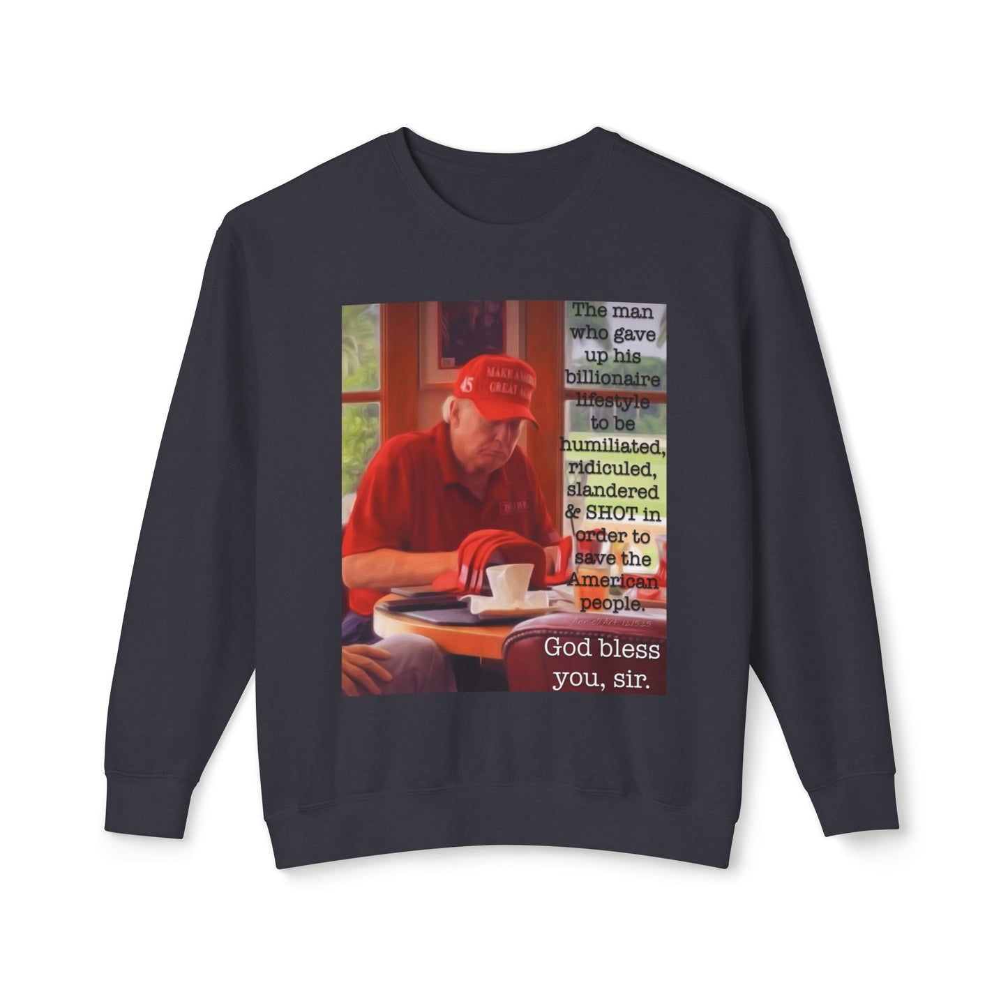 Trump 'God Bless You, Mr. President' Crewneck Sweatshirt — MAGA Tribute