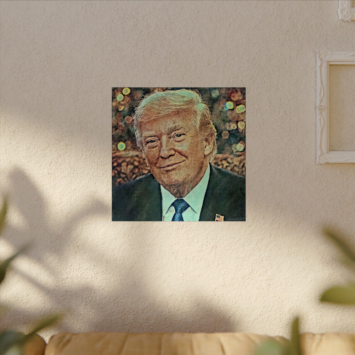 Trump Textured Watercolor Matte Poster