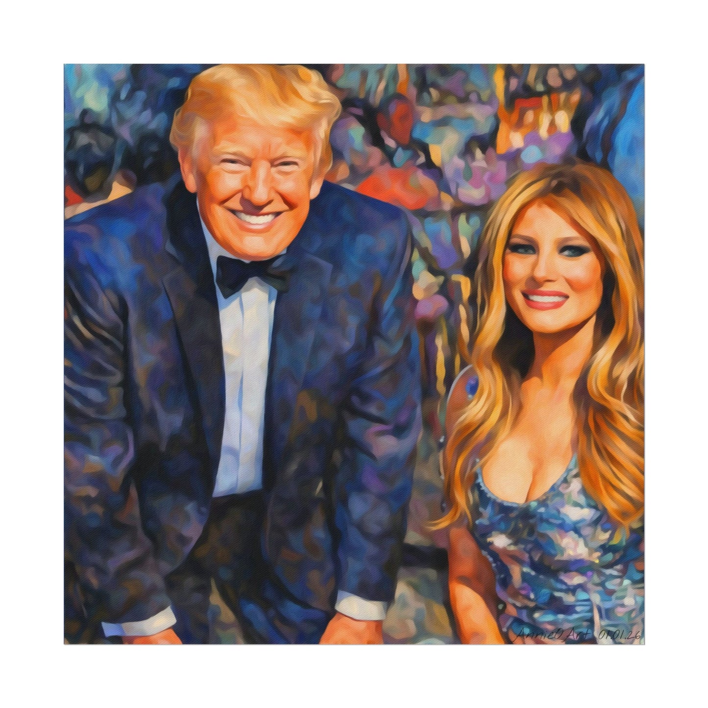 First Couple Textured Watercolor Matte Poster