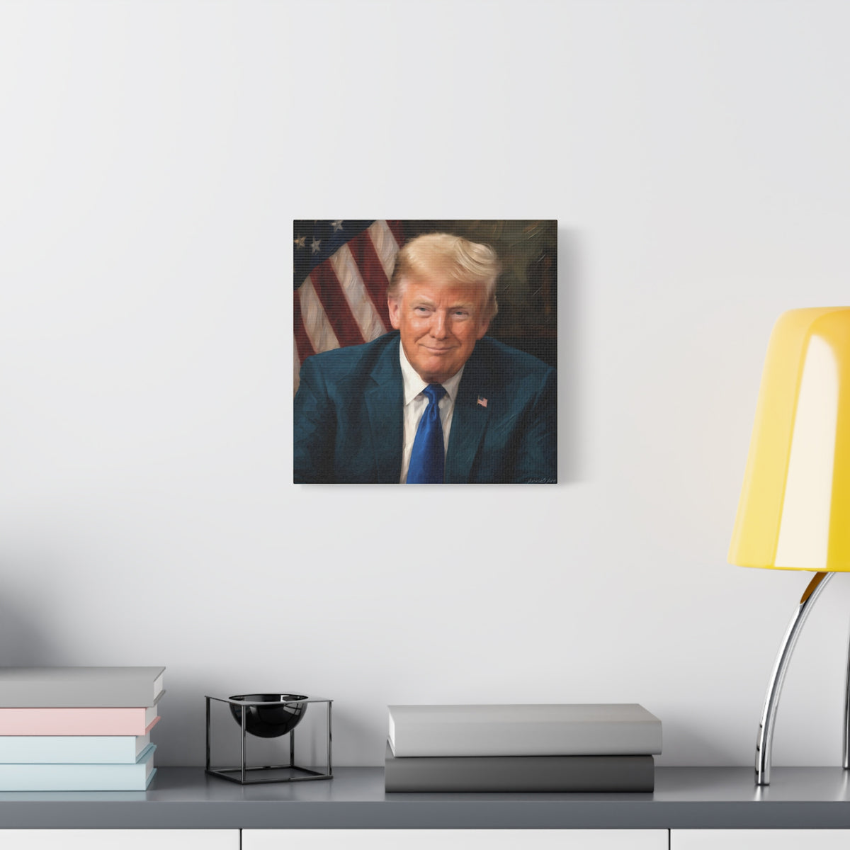 Trump Patriotic Portrait Matte Canvas (Stretched)
