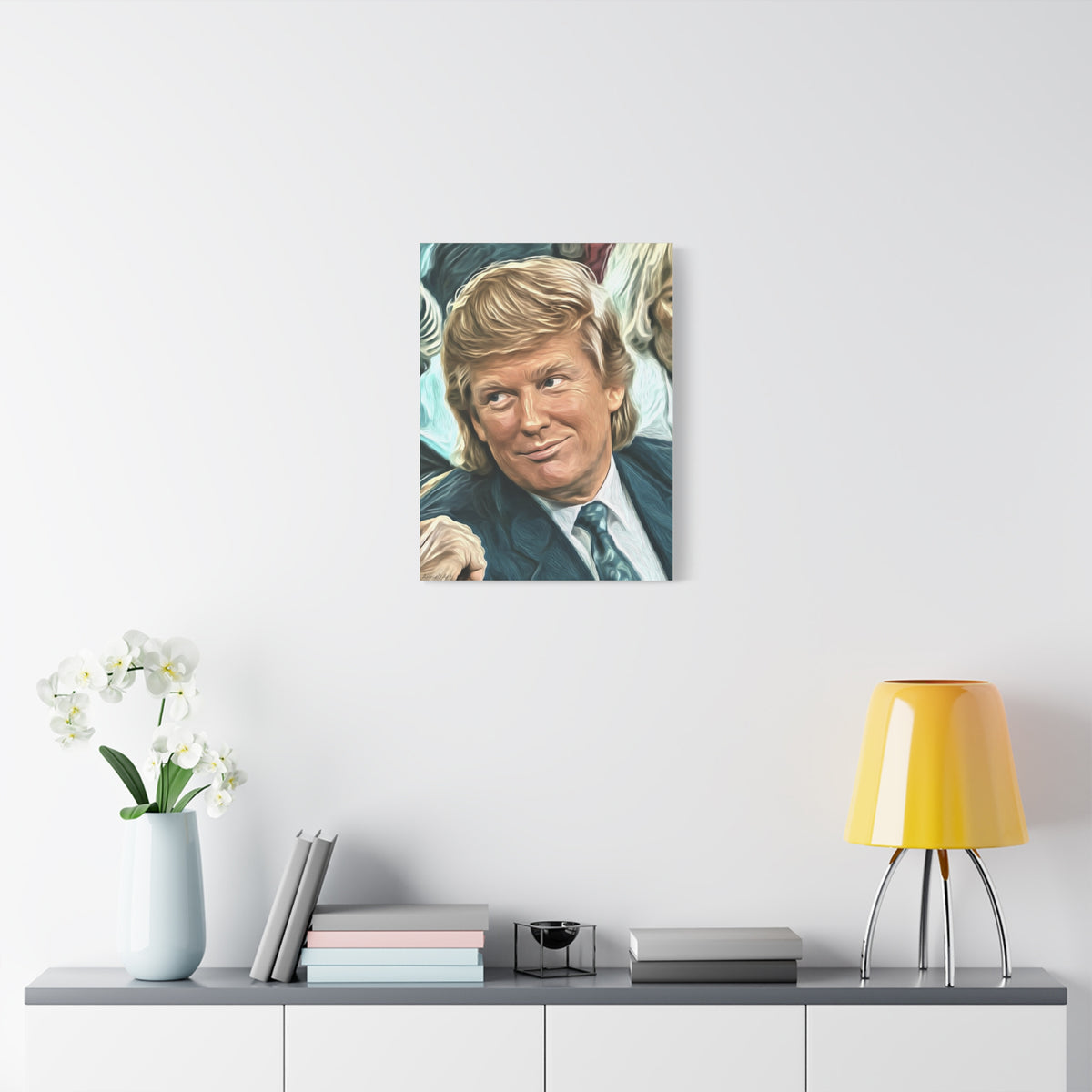Trump Courtside Portrait Canvas