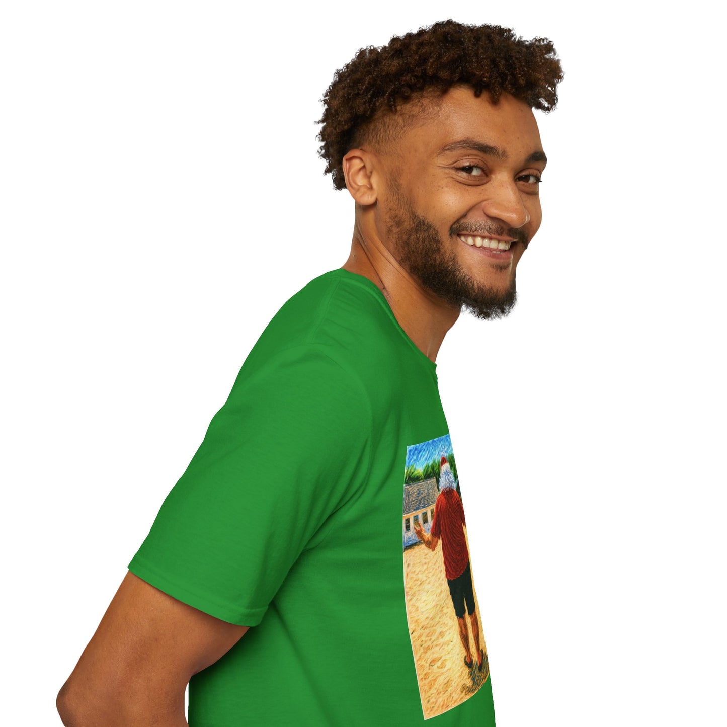 T-Shirt — Christmas in July Santa Beach Graphic Tee