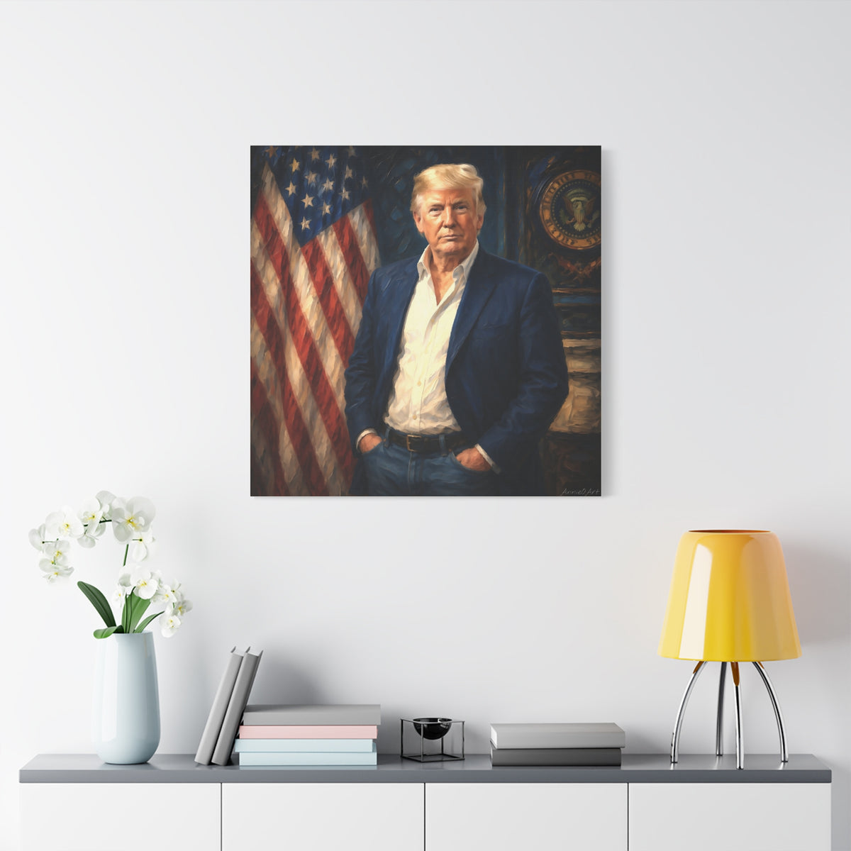 Trump Patriotic Portrait Canvas