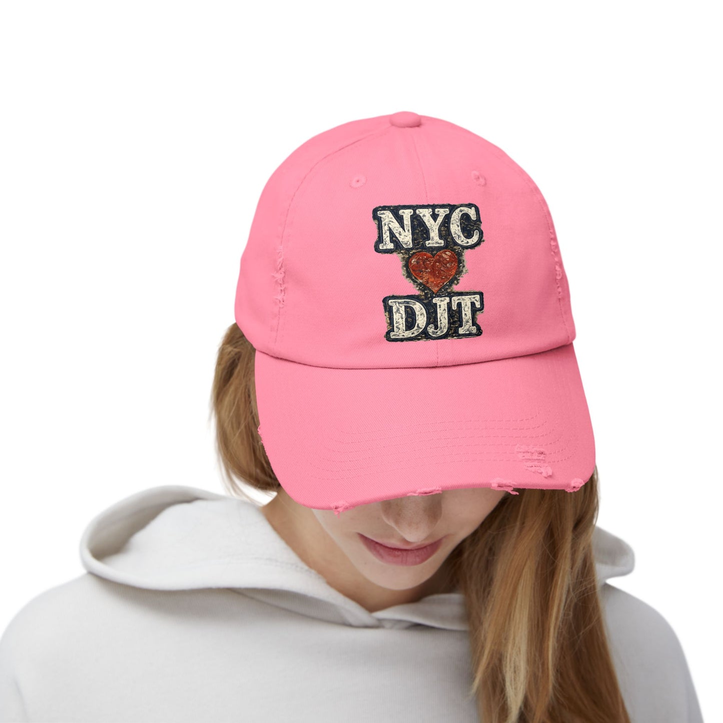 Distressed NYC❤️DJT Vintage Baseball Cap