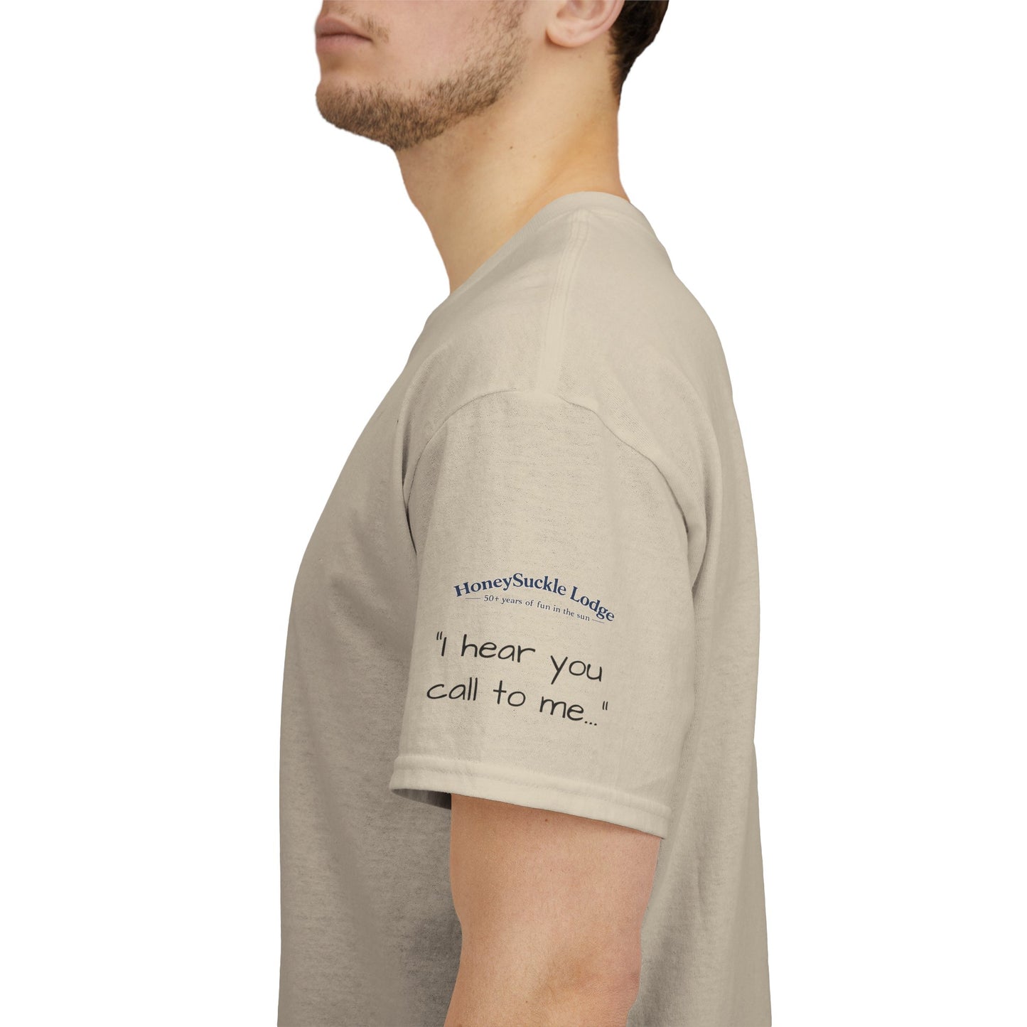 HoneySuckle Lodge Vintage Beach T-Shirt — "50+ years of fun in the sun" Retro Kids on Shore Design