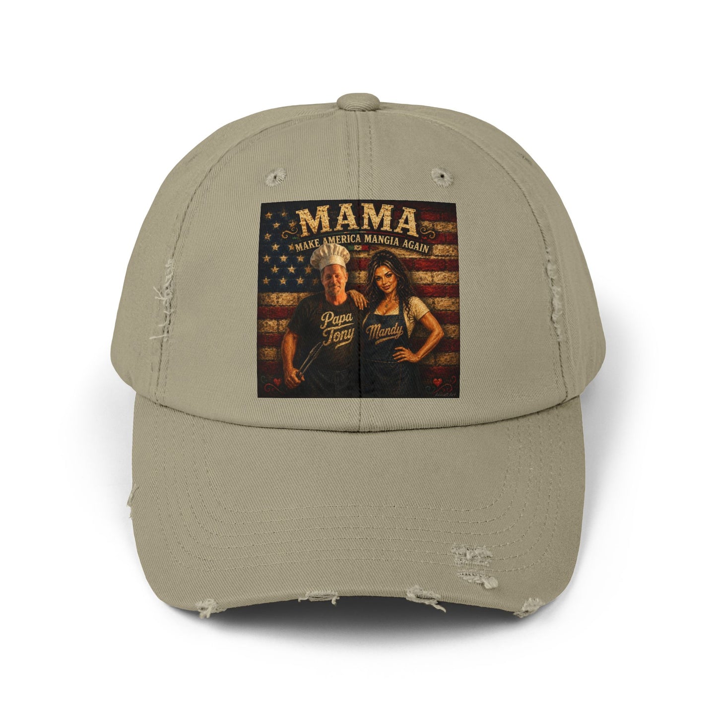 CUSTOM HAT for MANDY—Mama Vintage American Flag Distressed Cap — Proud Mom Hat