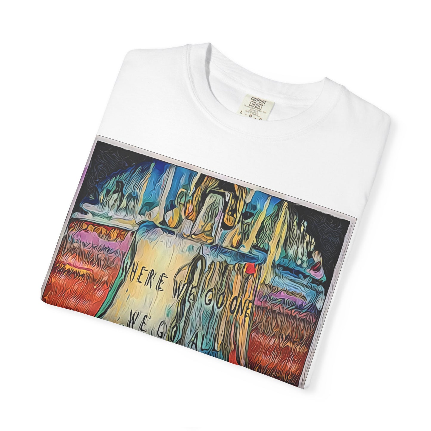 T-Shirt — 'WWG1WGA' Graphic Tee with Bold Neon Slogan