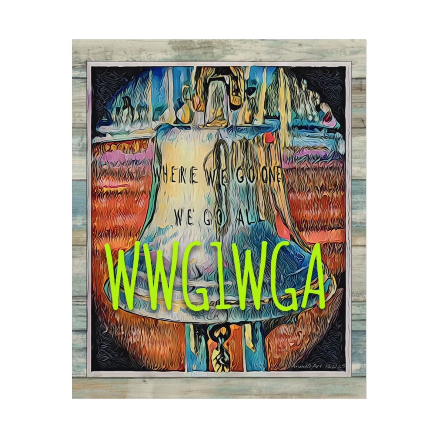 WWG1WGA Matte Poster — Textured Watercolor Trumplican MAGA Art
