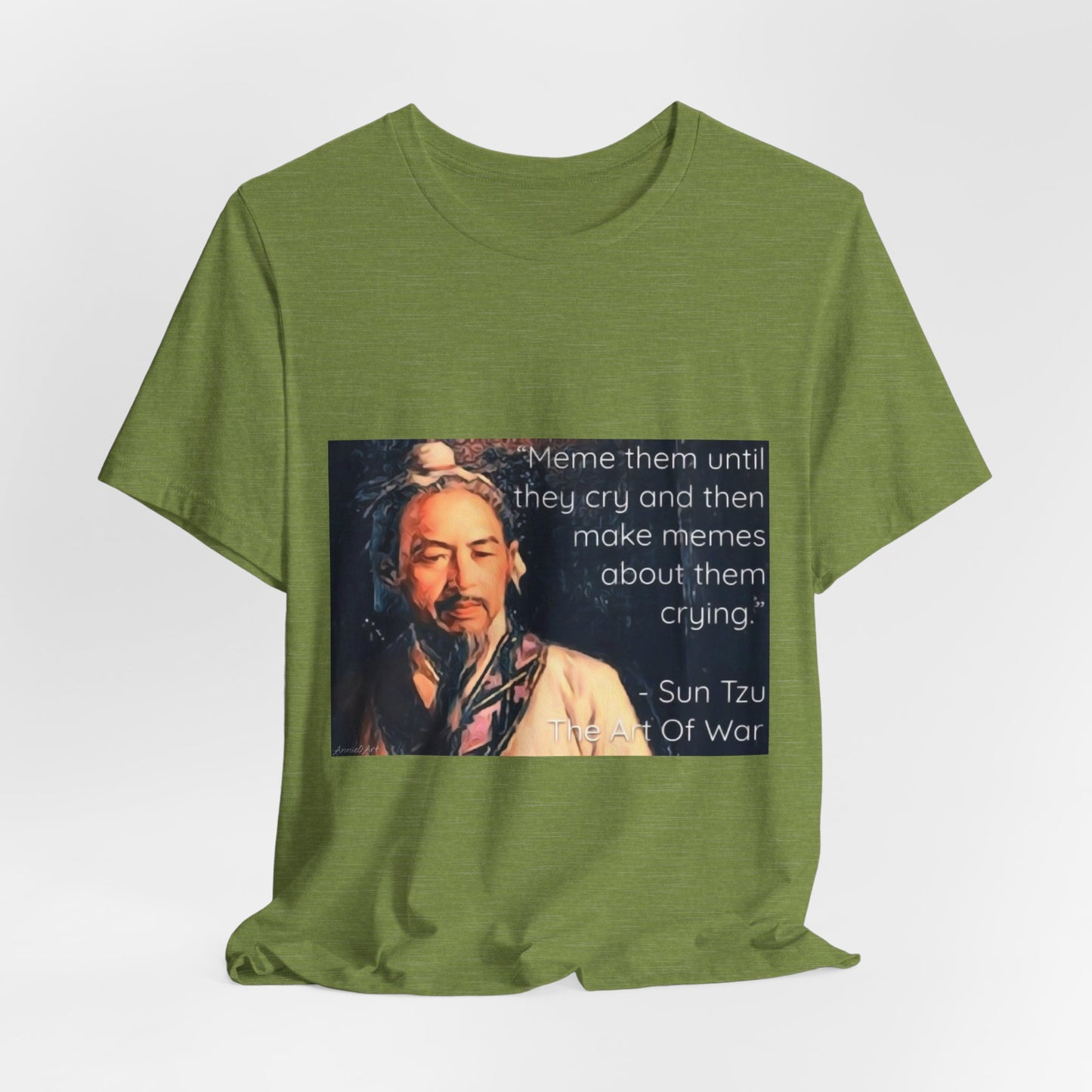Sun Tzu Meme Tee — "Meme Them Until They Cry" Retro Political Art T‑Shirt
