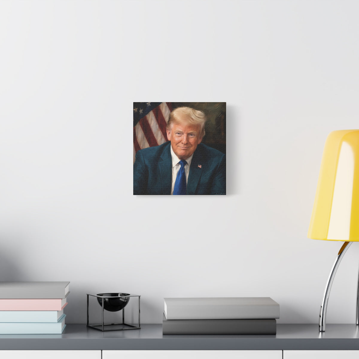 Trump Patriotic Portrait Matte Canvas (Stretched)