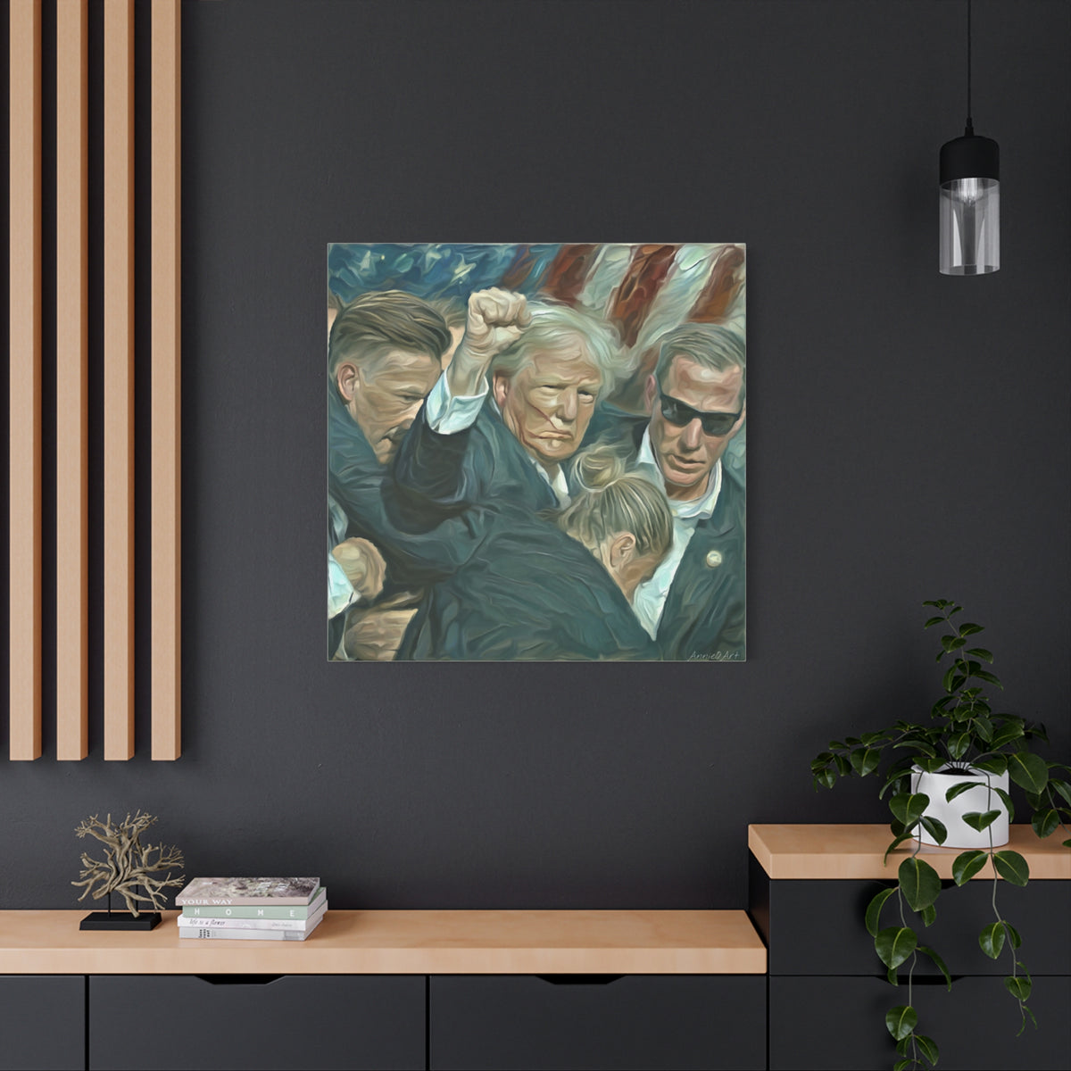 Trump ‘FIGHT!’ Fist-Raise Matte Canvas