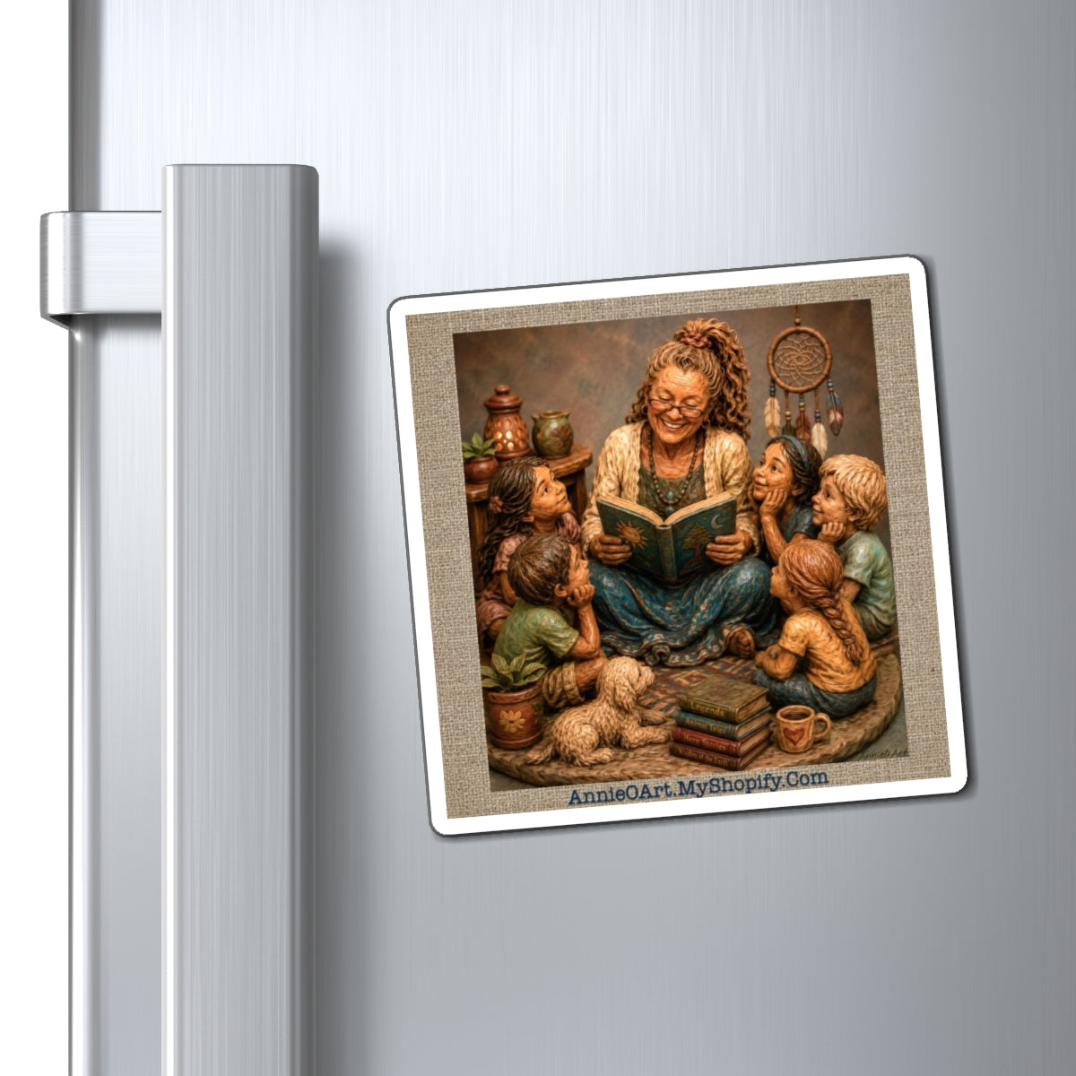 Storytime Grandma Magnet — Heartwarming Reading Night Fridge ‘Kid Level Learning’ Magnet