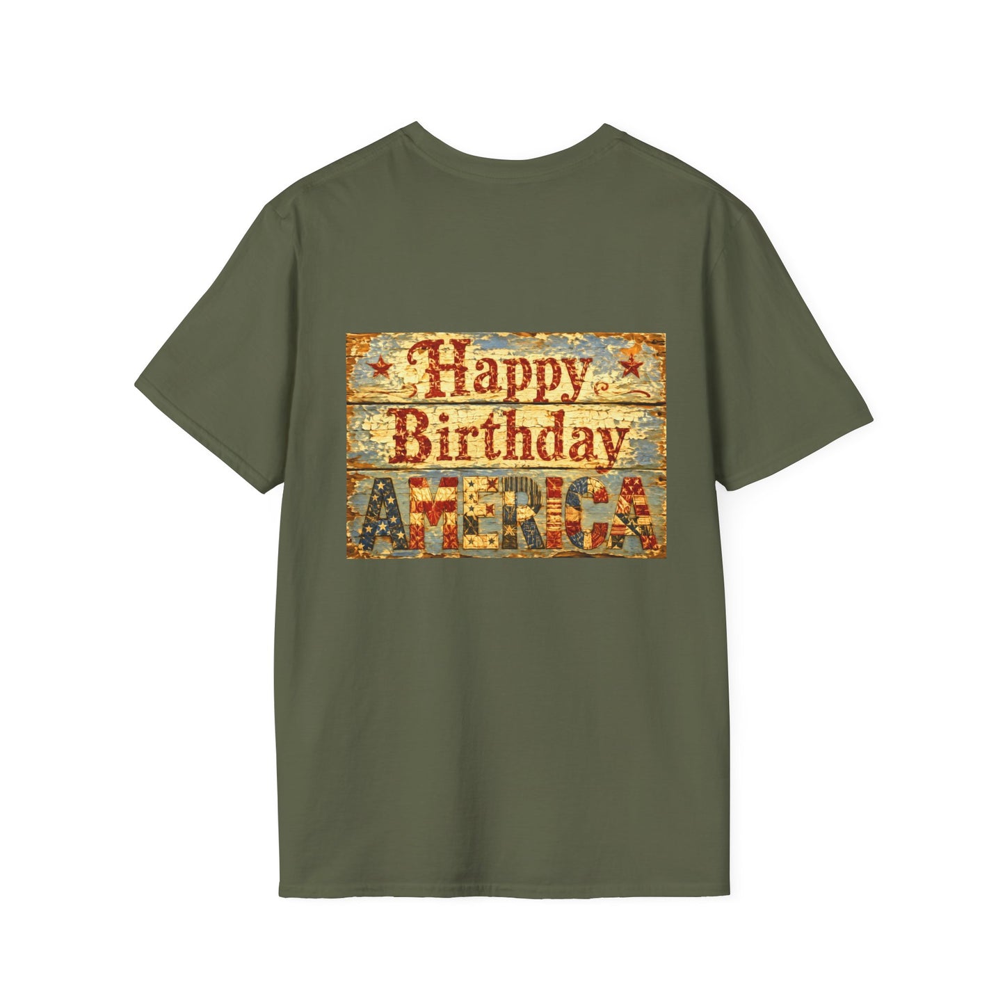 HoneySuckle Lodge 50th—America 250th Bungalow Path T-Shirt —Front & Back Design- Happy 250th Anniversary USA Patriotic Tee