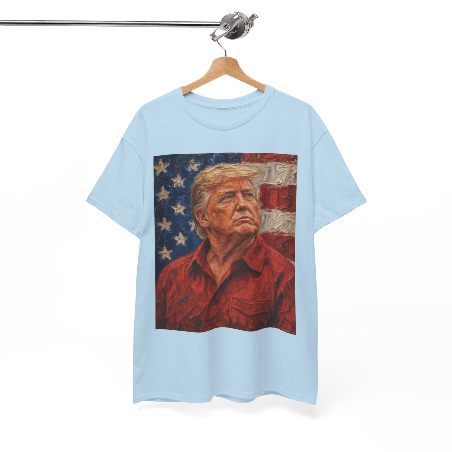 Trump Patriotic Portrait Tee — American Flag Portrait Graphic T-Shirt