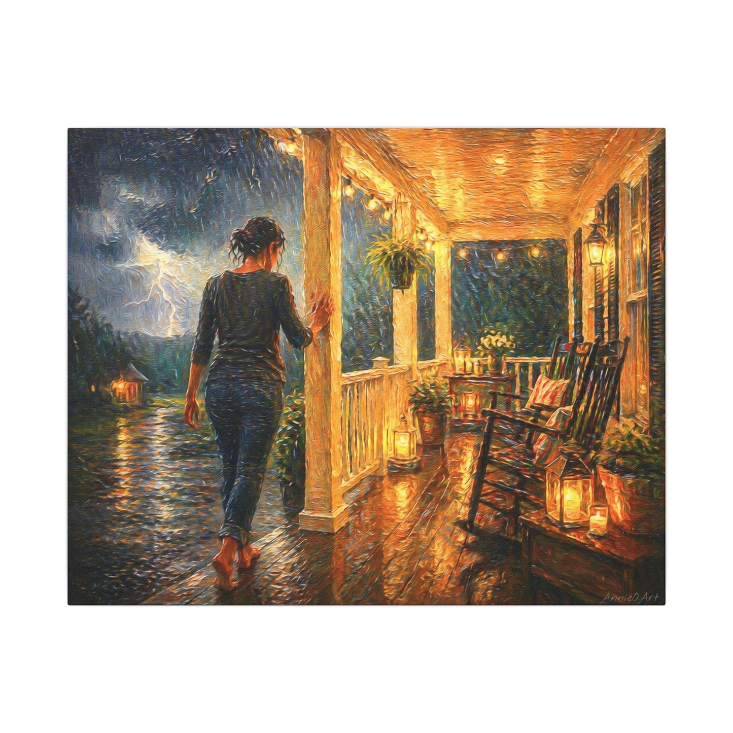 ‘Front Porch America—Coming in out of the Storm’—Matte Canvas, Stretched, 0.75" (Multi-Size)