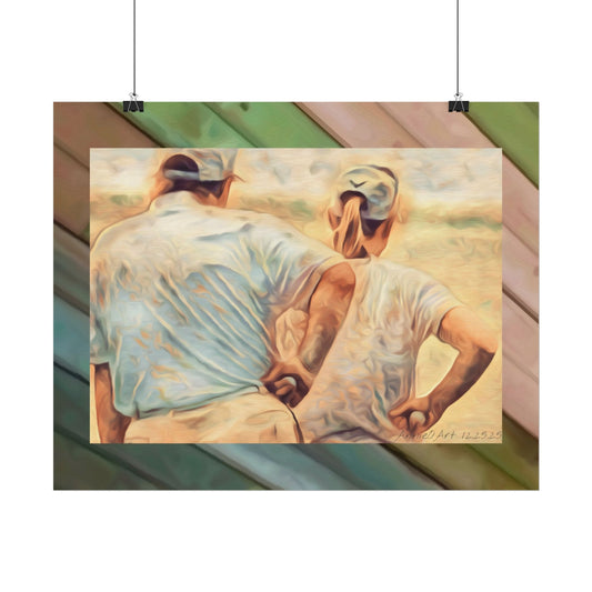 Golfing Trump Painting/Poster — Textured Matte Art Print for Golf Lovers