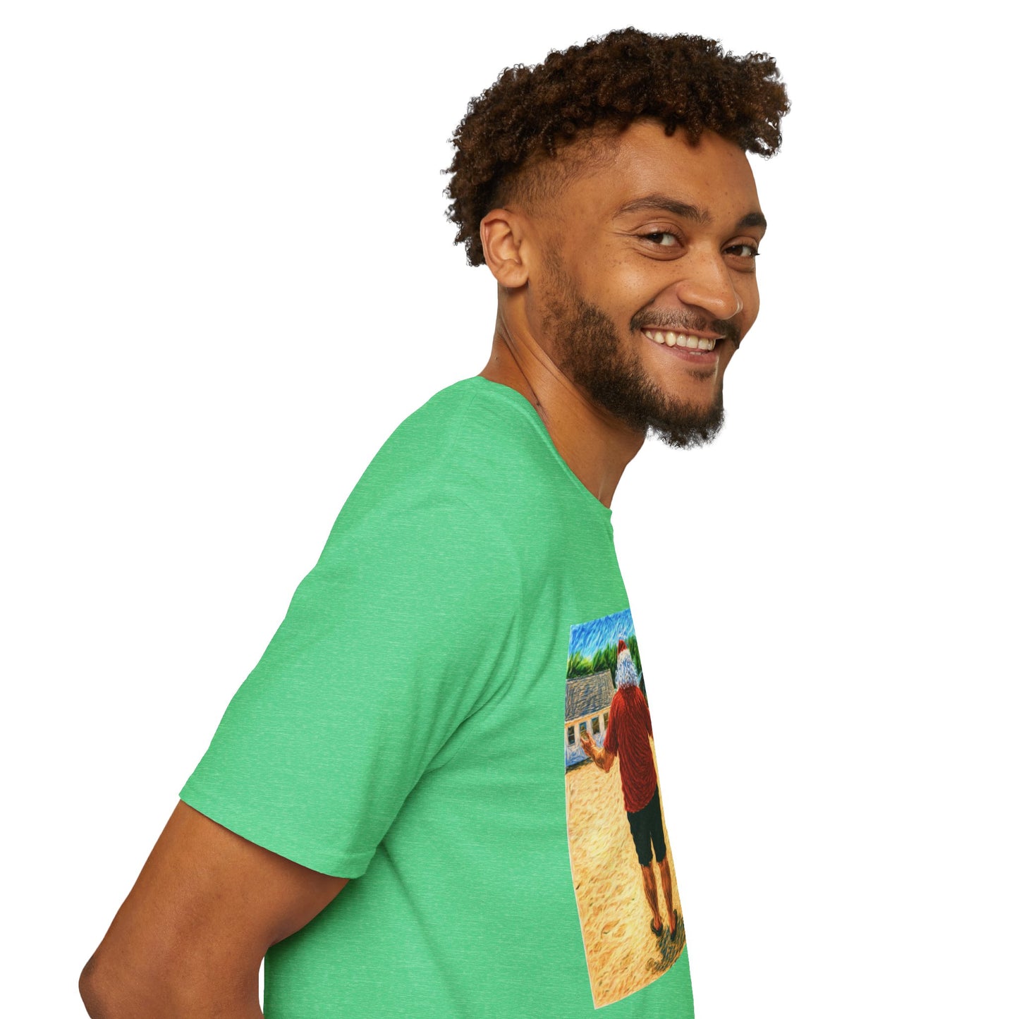 T-Shirt — Christmas in July Santa Beach Graphic Tee