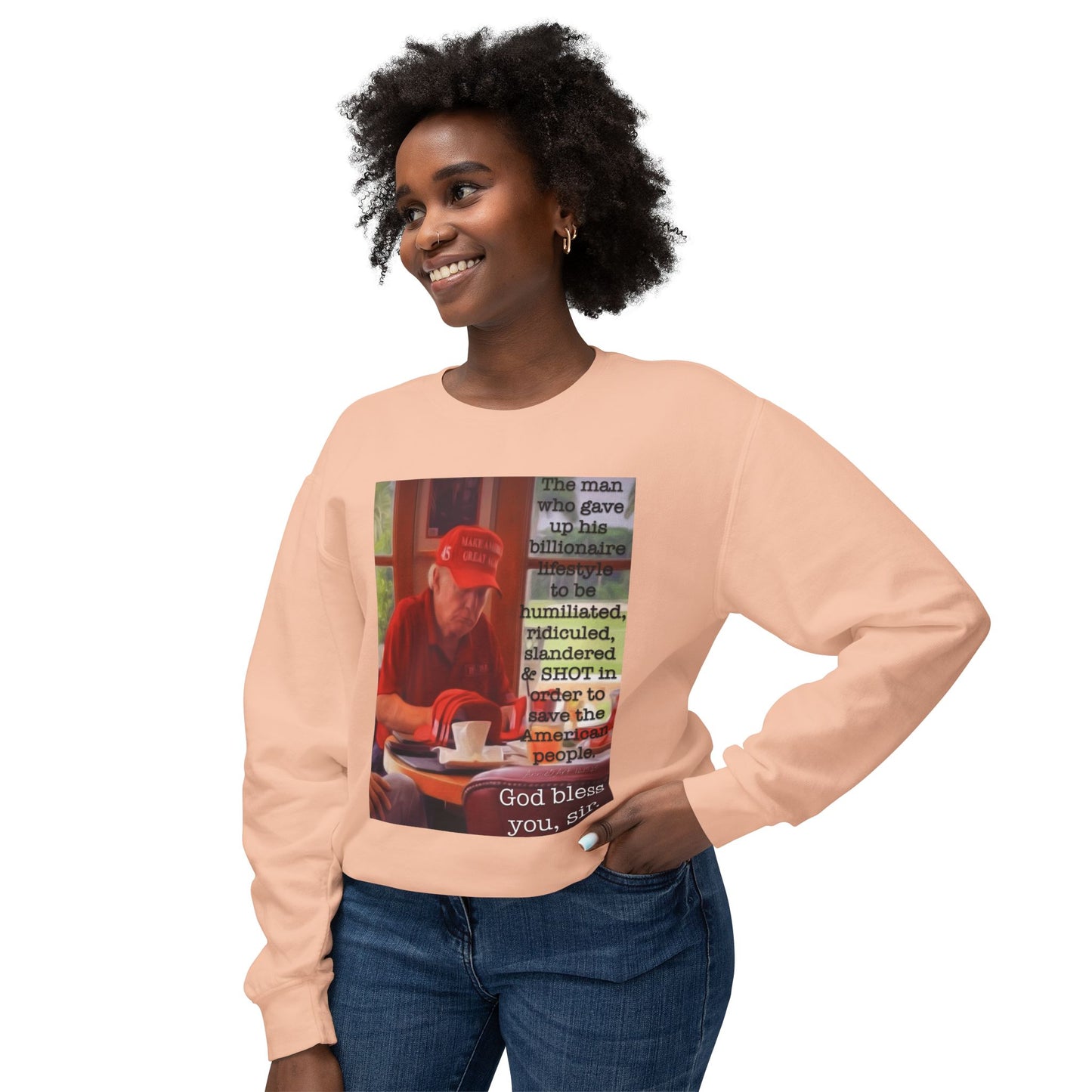 Trump 'God Bless You, Mr. President' Crewneck Sweatshirt — MAGA Tribute