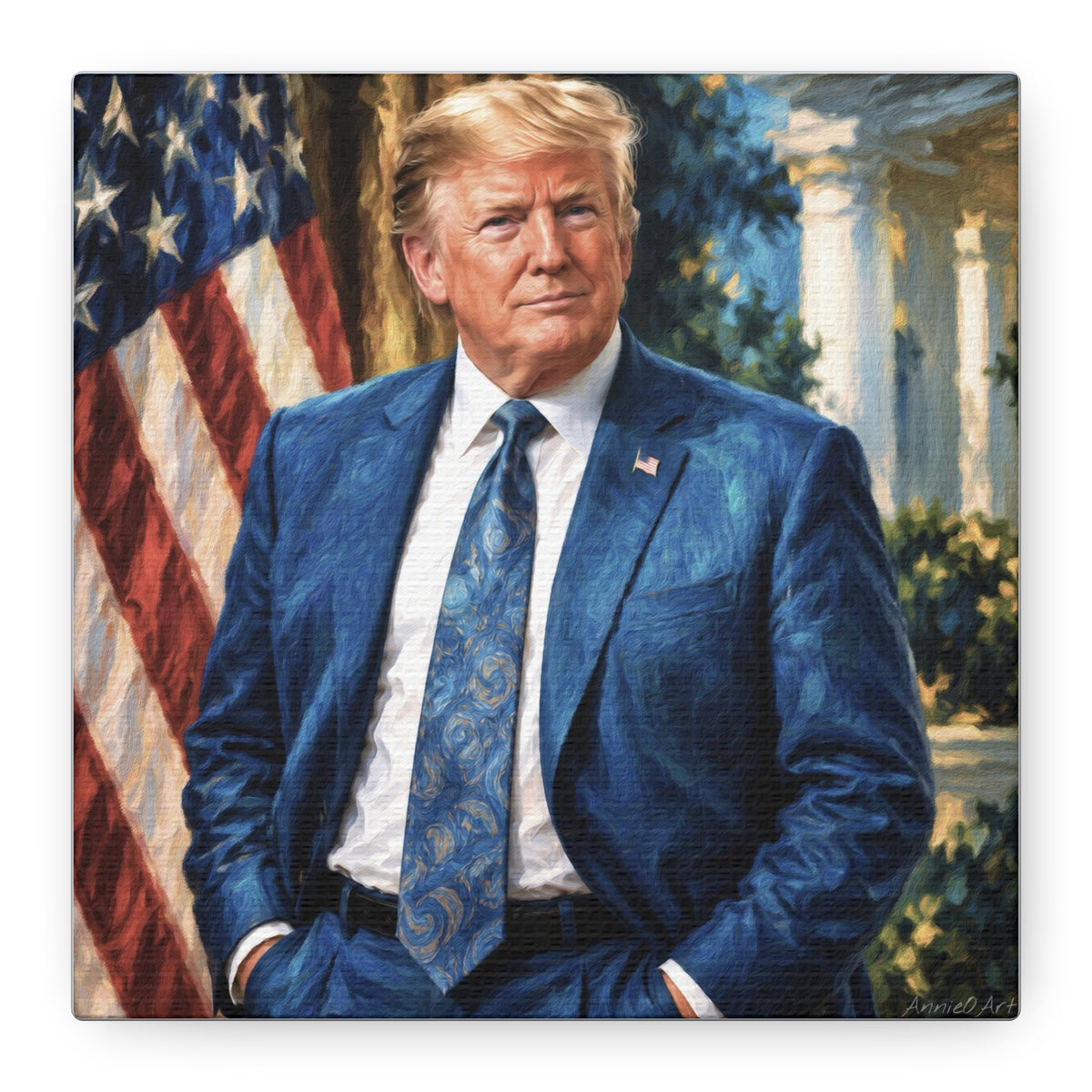 Trump Patriotic Presidential Portrait Canvas