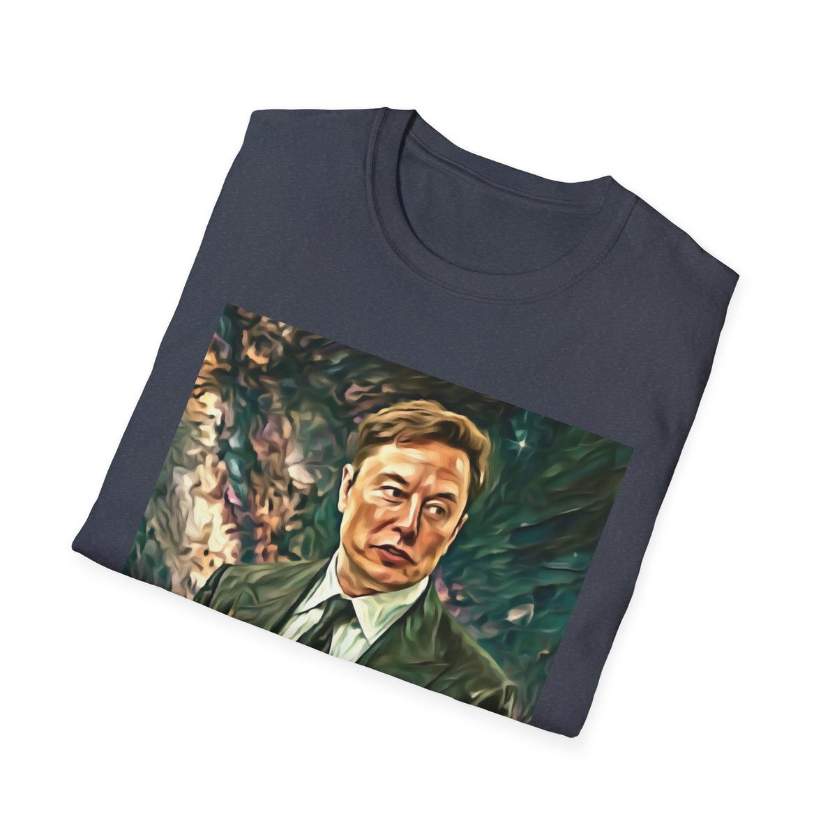 Elon Musk with Rocket— Graphic T-Shirt