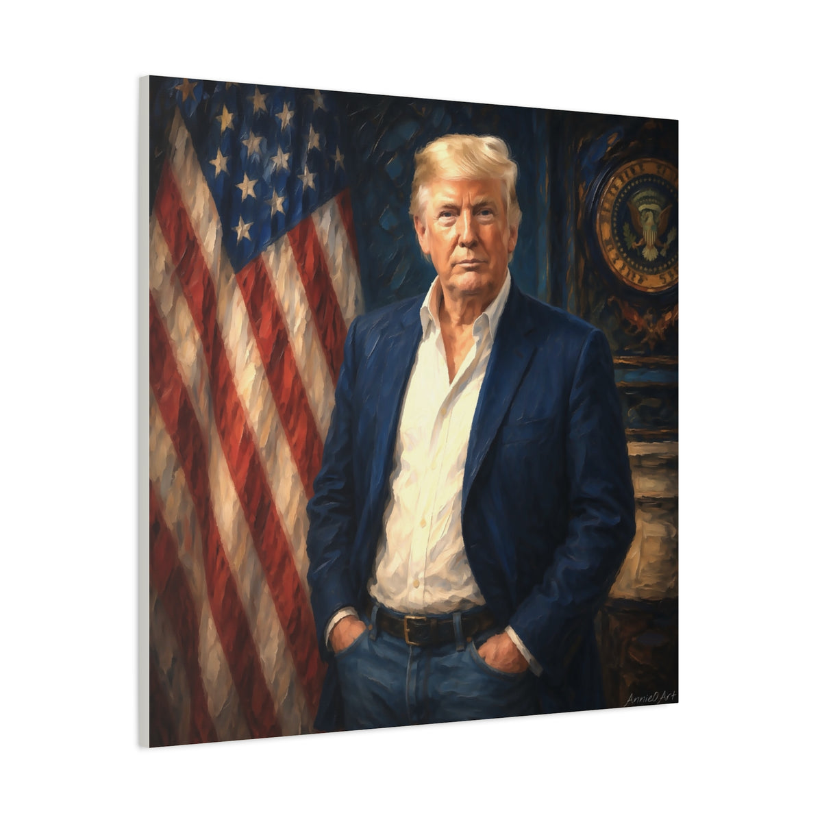 Trump Patriotic Portrait Canvas