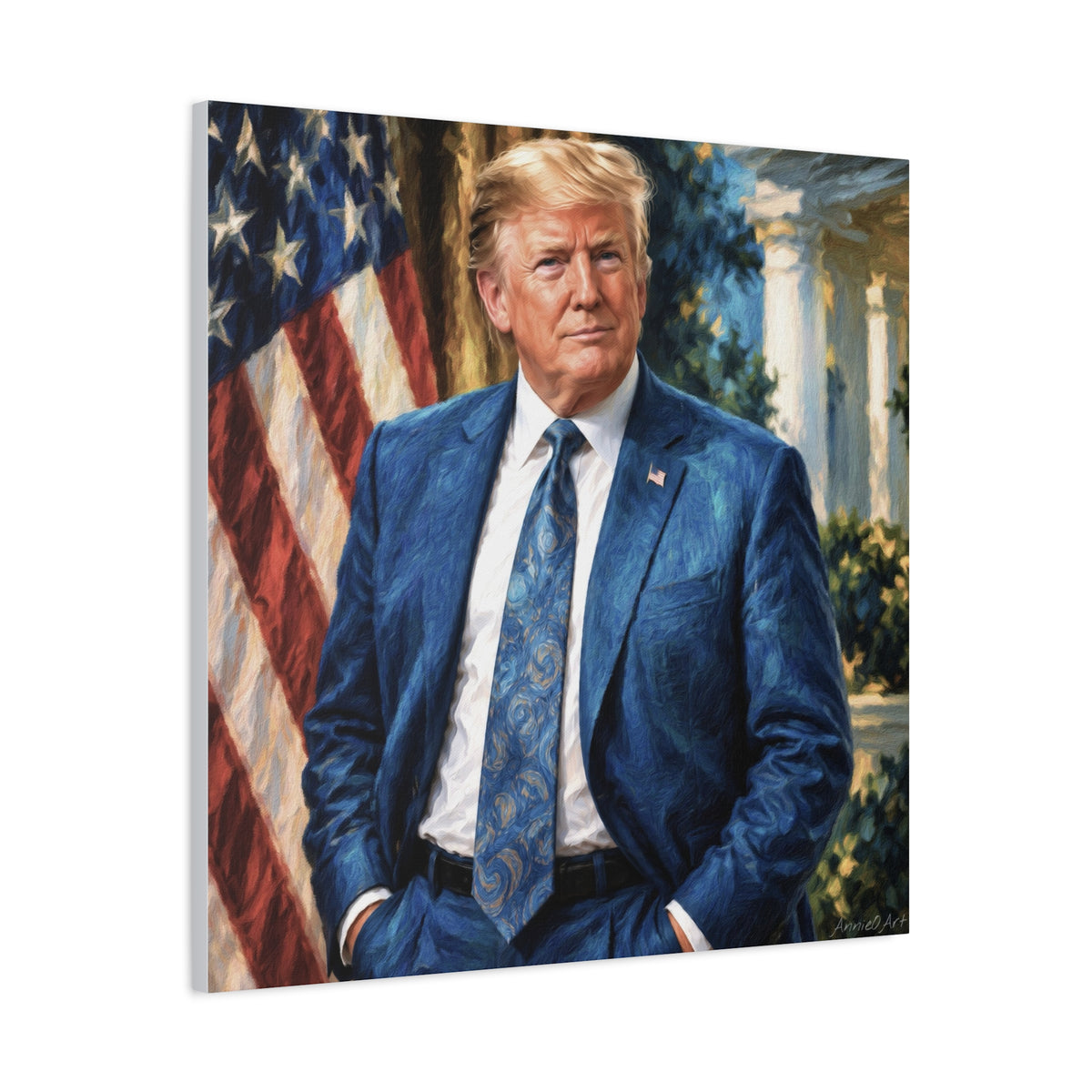 Trump Patriotic Presidential Portrait Canvas
