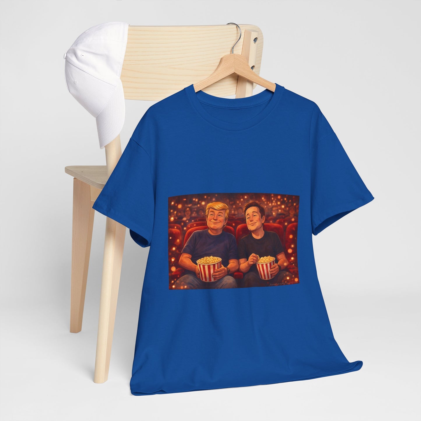 Movie Night Popcorn Tee — Cozy Couples Film Night T-Shirt