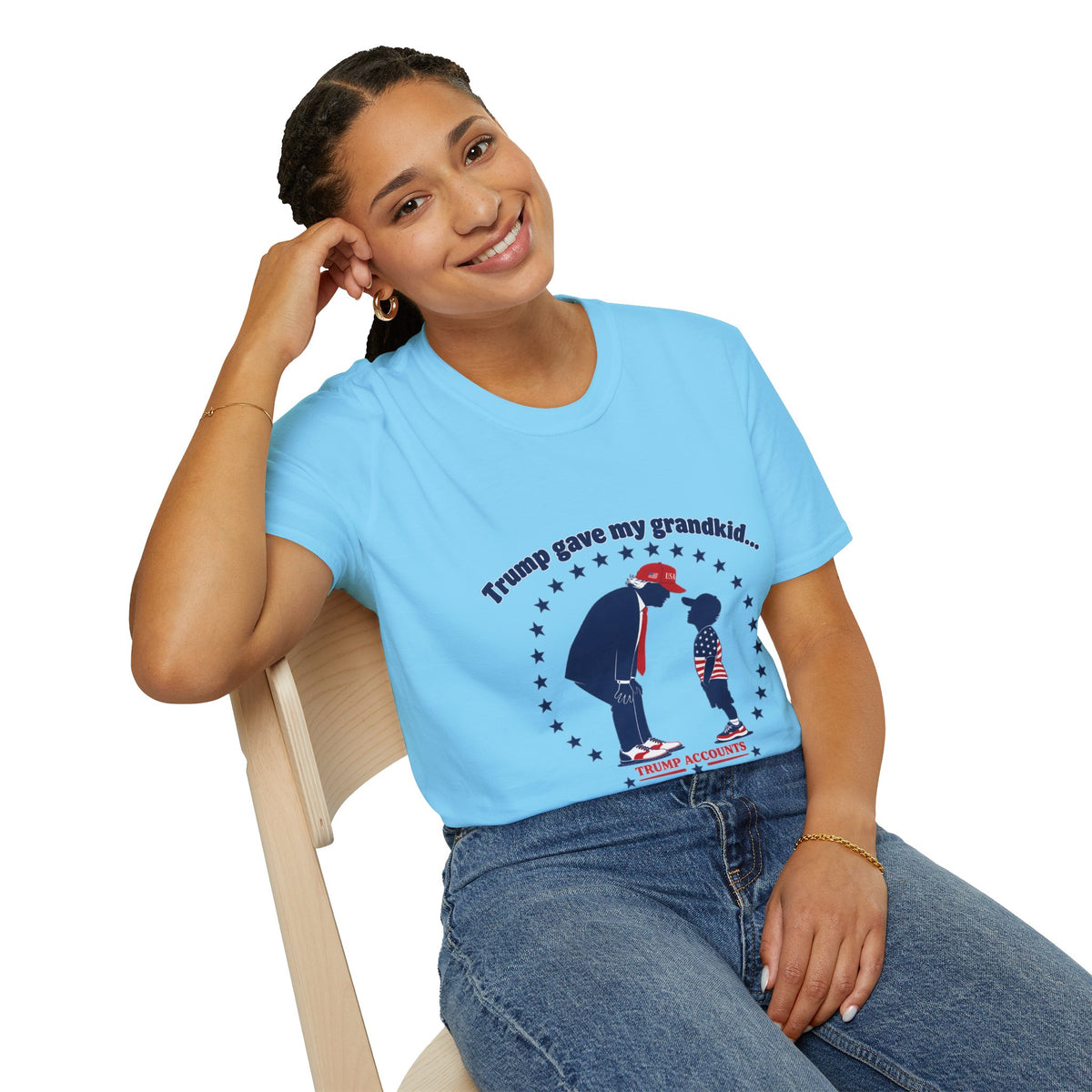Trump Gave My Grandkid A THOUSAND Bucks! T-Shirt — Patriotic Grandpa/Grandma Tee