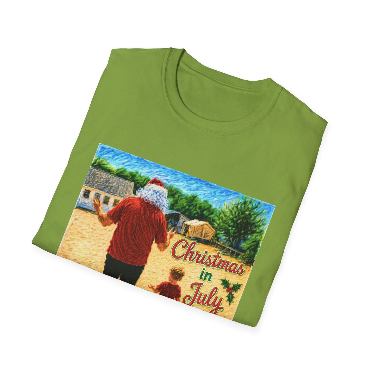 T-Shirt — Christmas in July Santa Beach Graphic Tee
