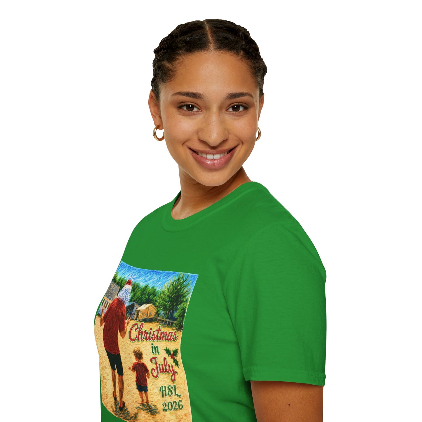T-Shirt — Christmas in July Santa Beach Graphic Tee