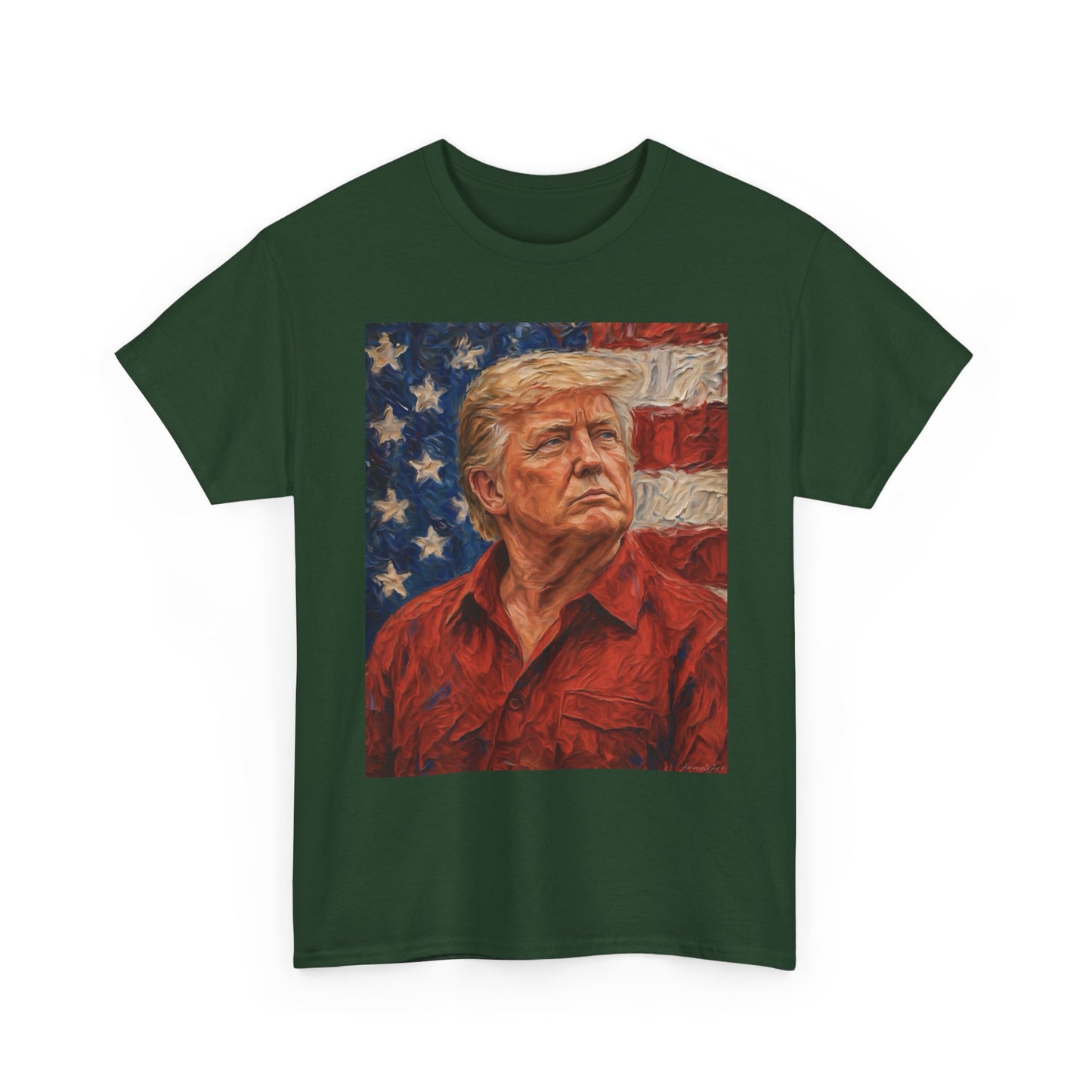 Trump Patriotic Portrait Tee — American Flag Portrait Graphic T-Shirt