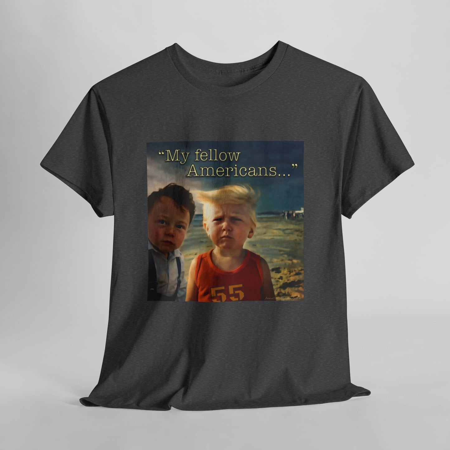 ‘55’ Vintage Meme Tee — "My fellow Americans..." Funny Retro Graphic T-Shirt
