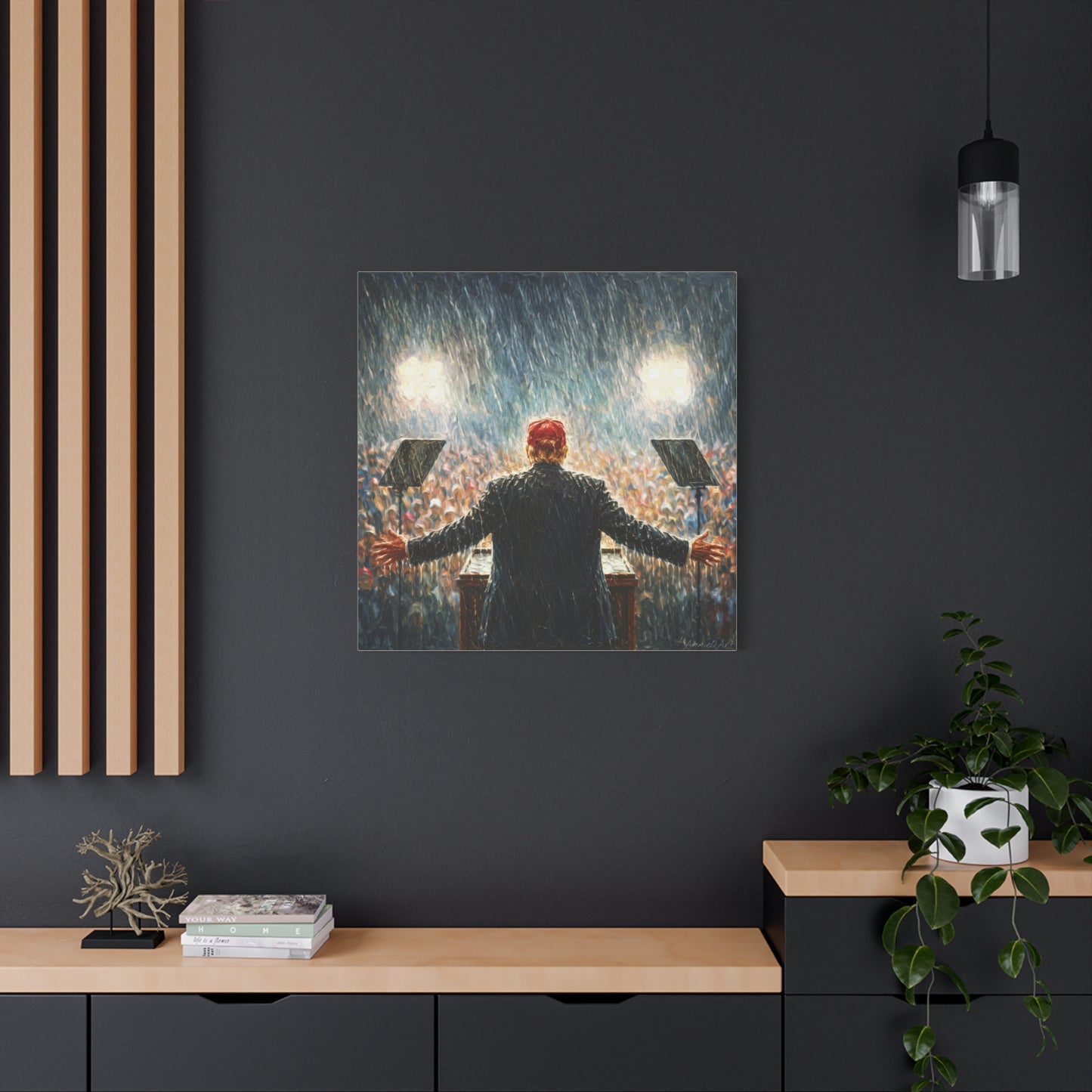 Trump Rally Canvas —Miami Rally “Baptism by Storm” Wall Art