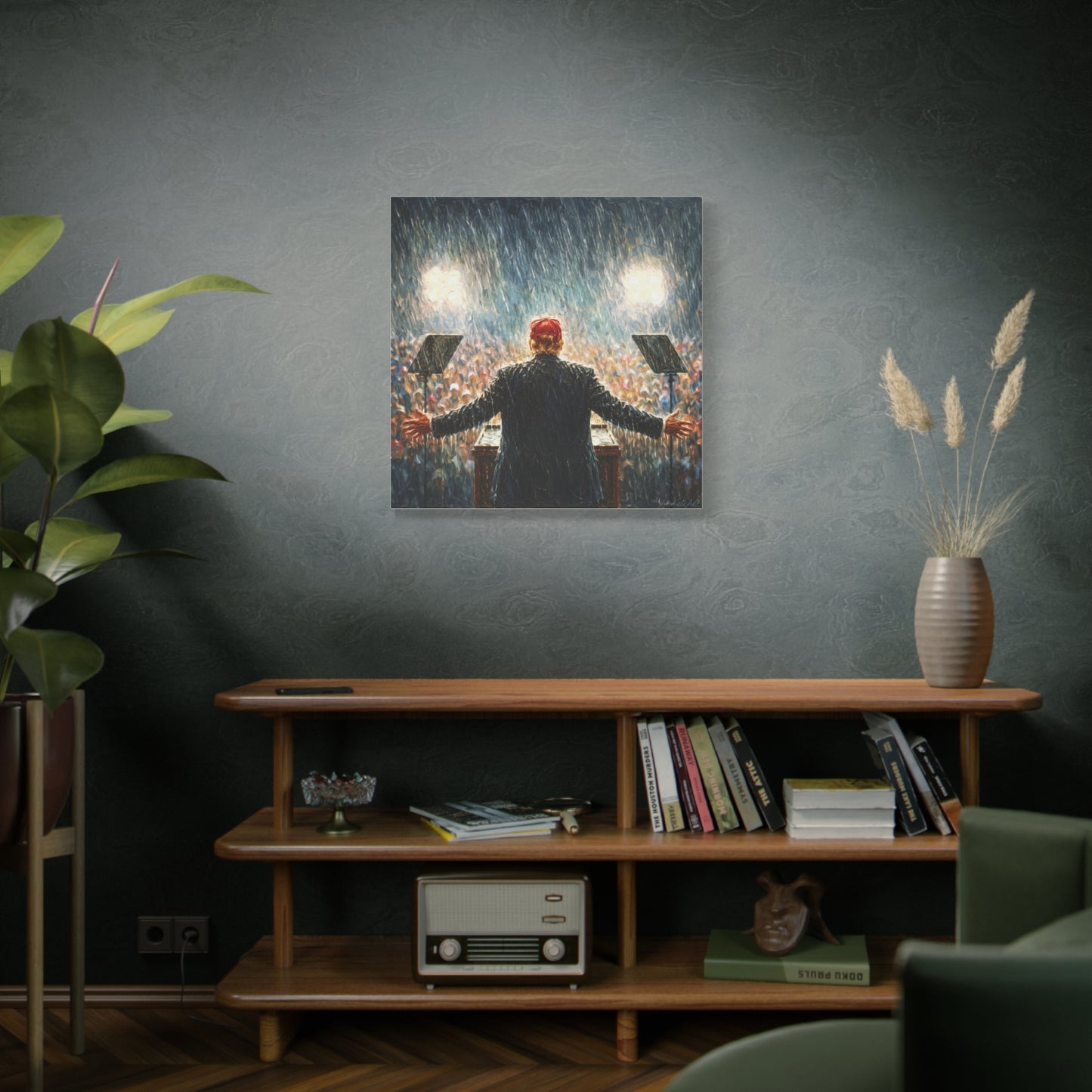 Trump Rally Canvas —Miami Rally “Baptism by Storm” Wall Art
