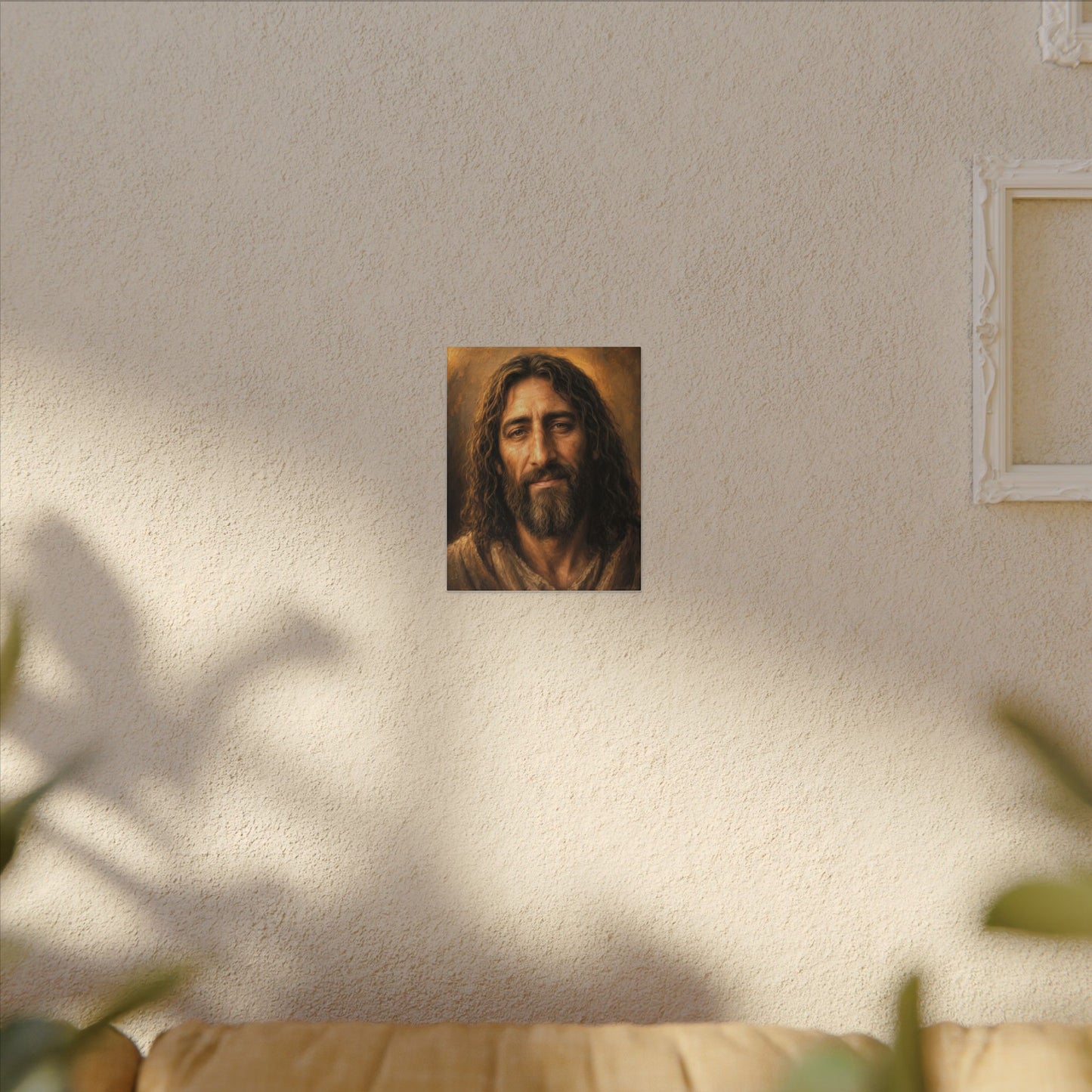 Jesus Portrait of Jesus Christ, Warm Inspirational Wall Art Canvas