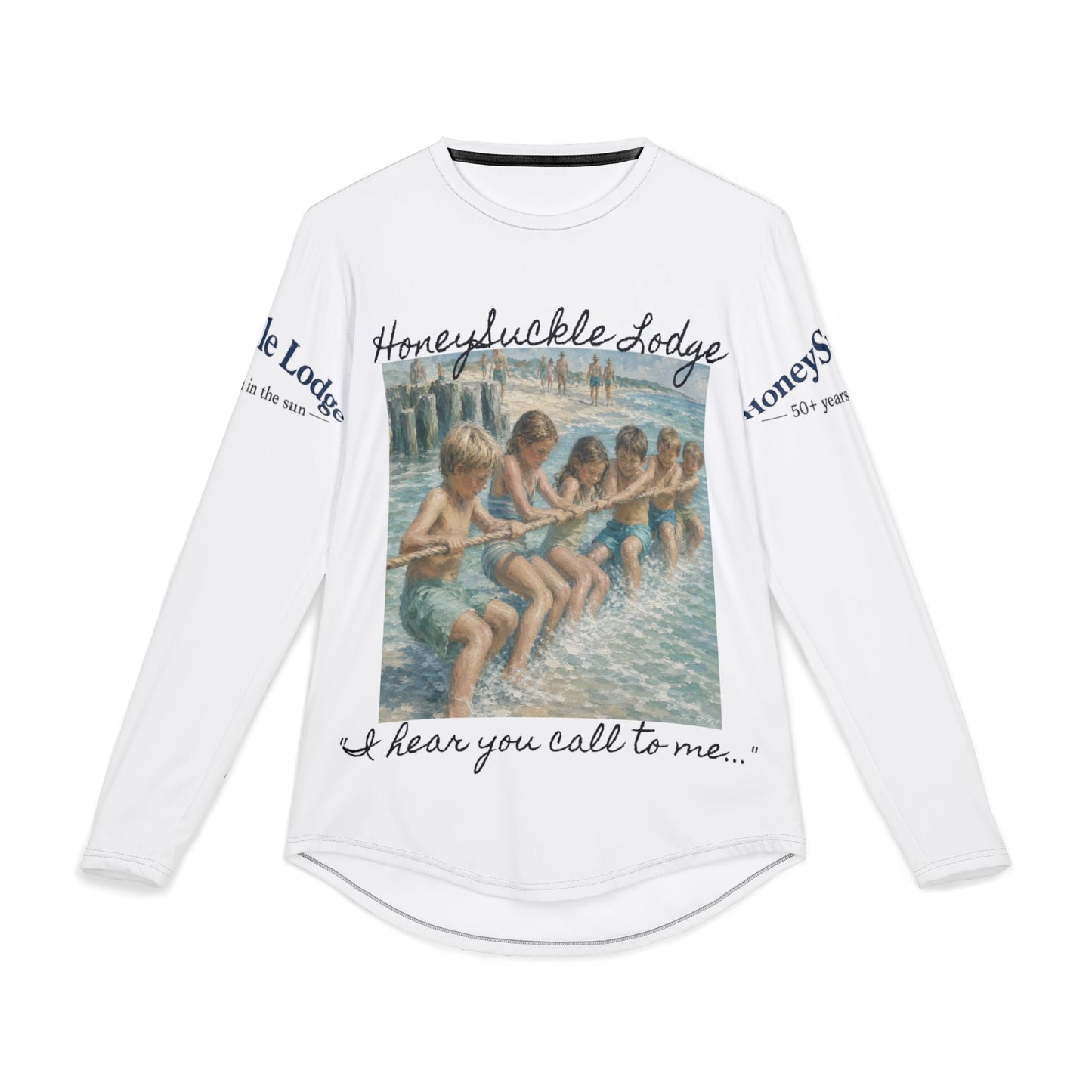 HSL UV tee Vintage Beach Long Sleeve Shirt —  “I Hear You Call to Me" Patriotic 250th Design