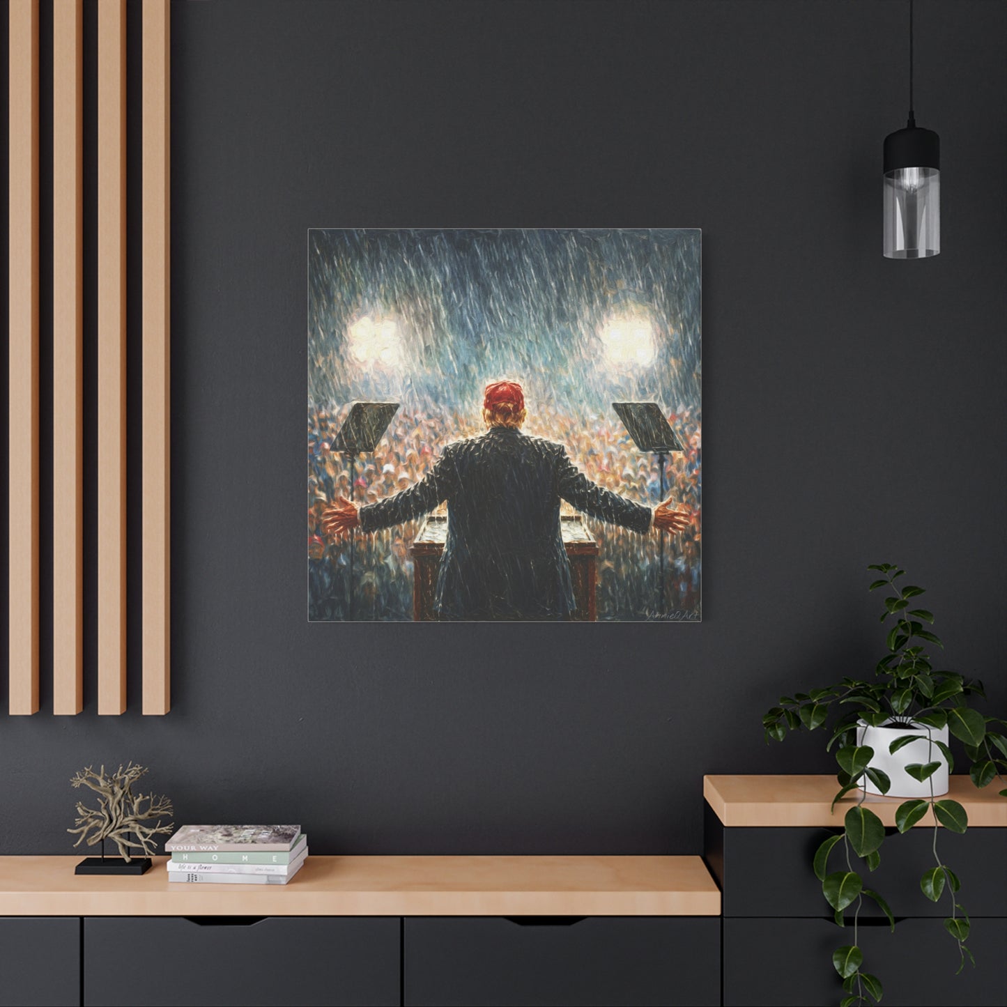 Trump Rally Canvas —Miami Rally “Baptism by Storm” Wall Art