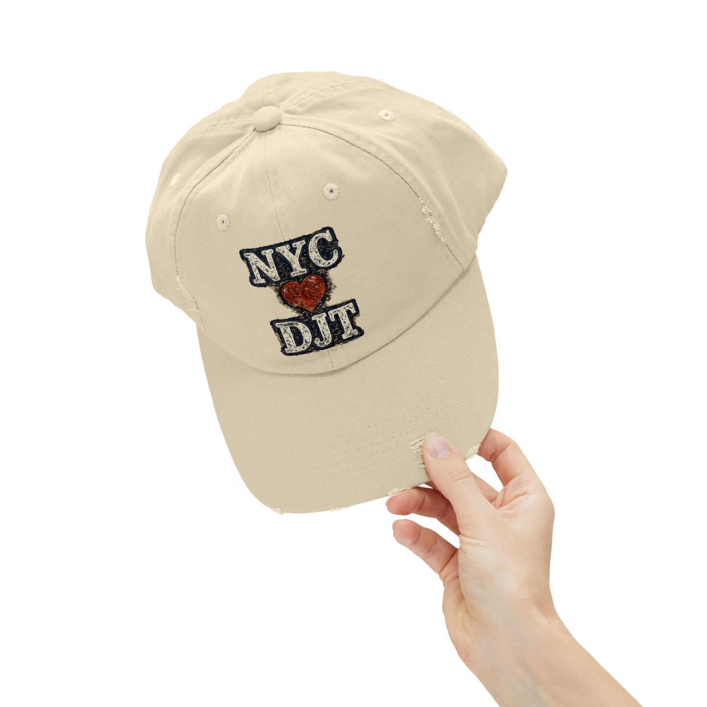 Distressed NYC❤️DJT Vintage Baseball Cap