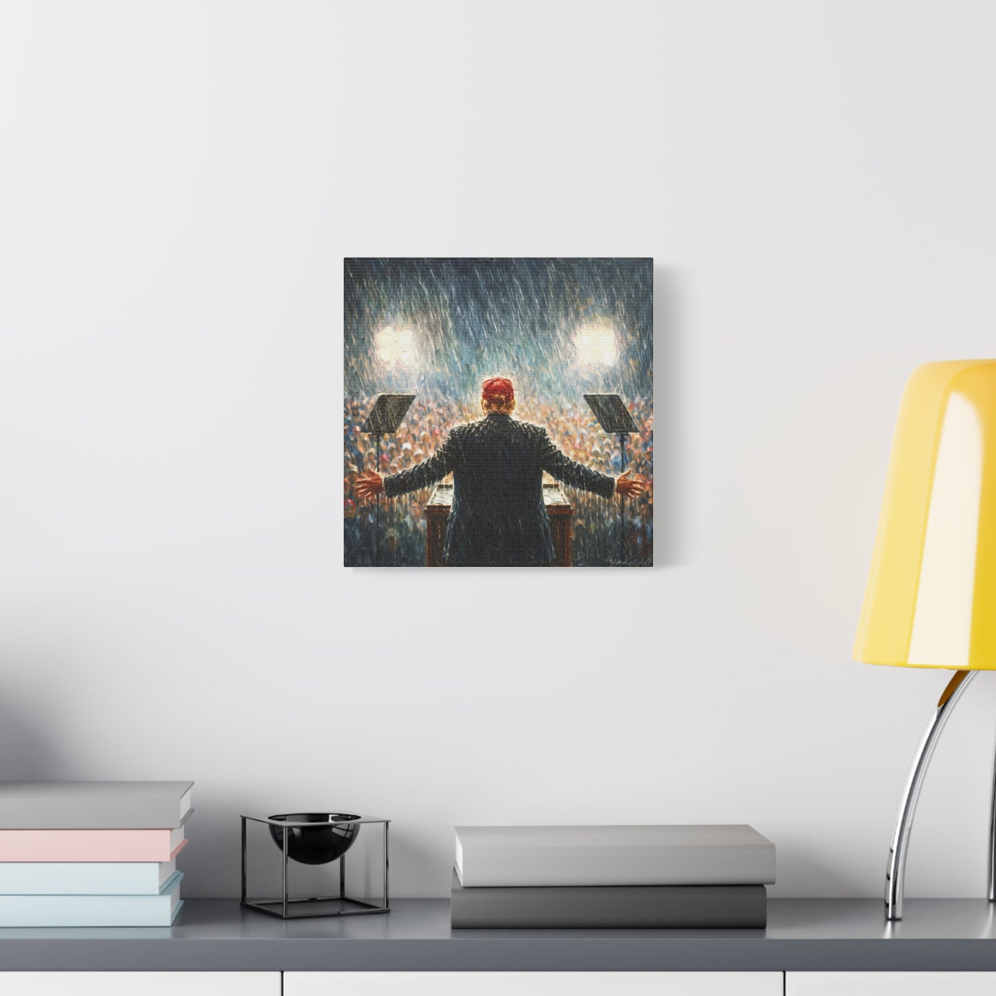 Trump Rally Canvas —Miami Rally “Baptism by Storm” Wall Art