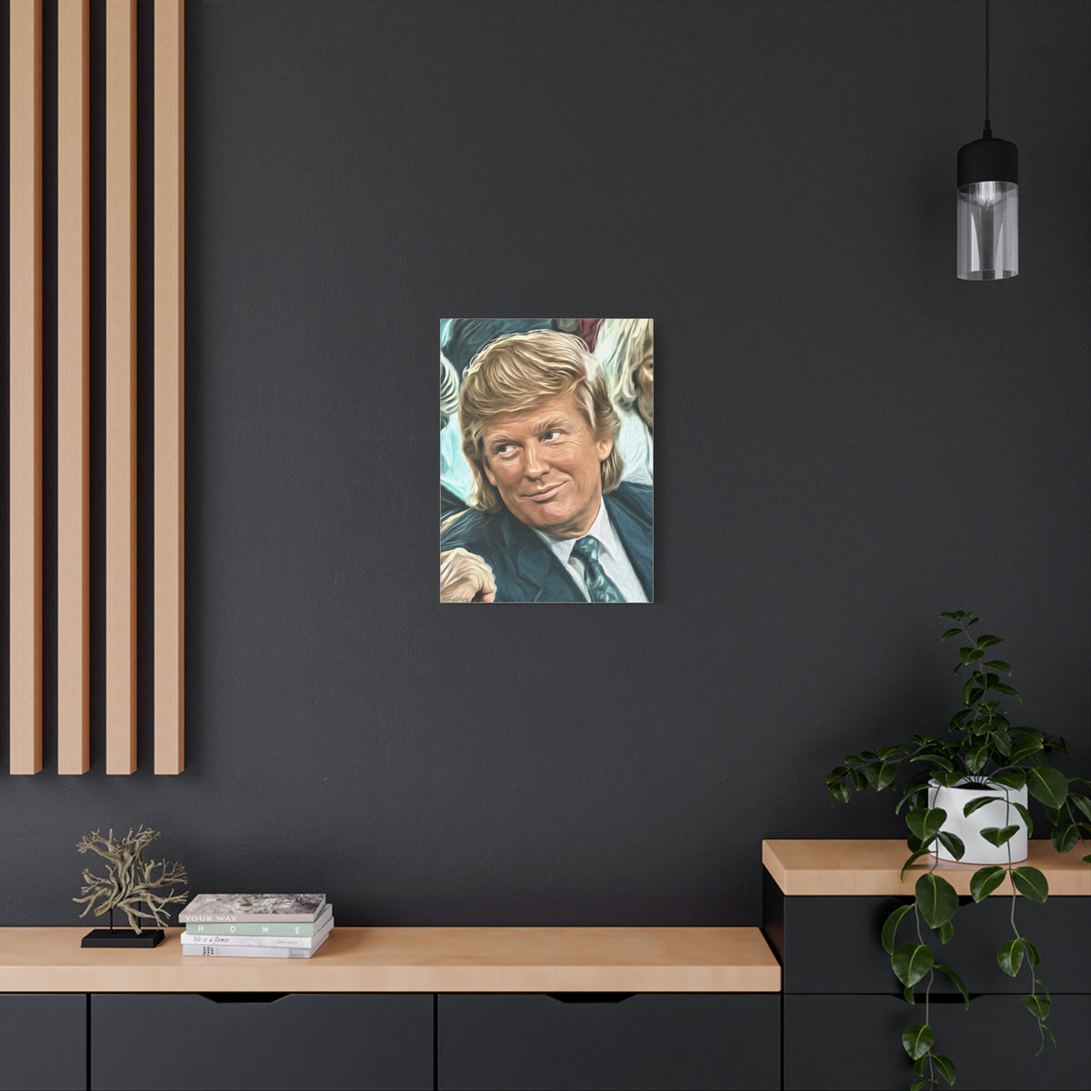 Trump Courtside Portrait Canvas