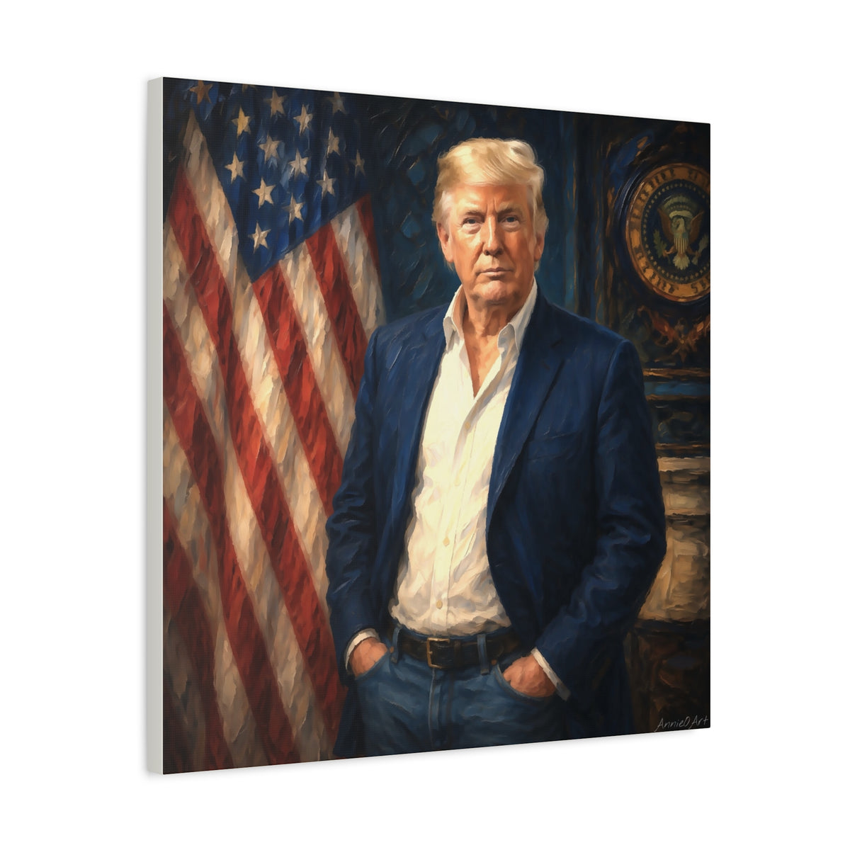 Trump Patriotic Portrait Canvas