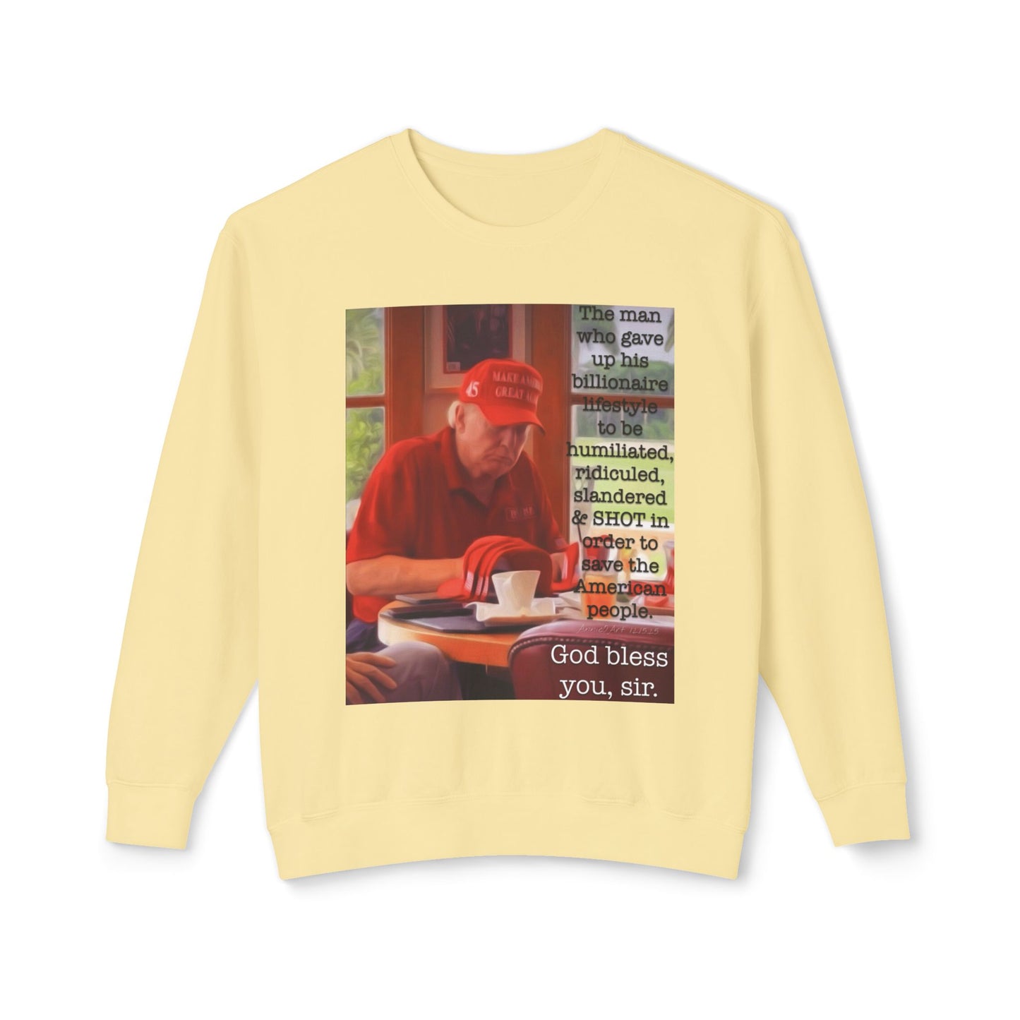 Trump 'God Bless You, Mr. President' Crewneck Sweatshirt — MAGA Tribute