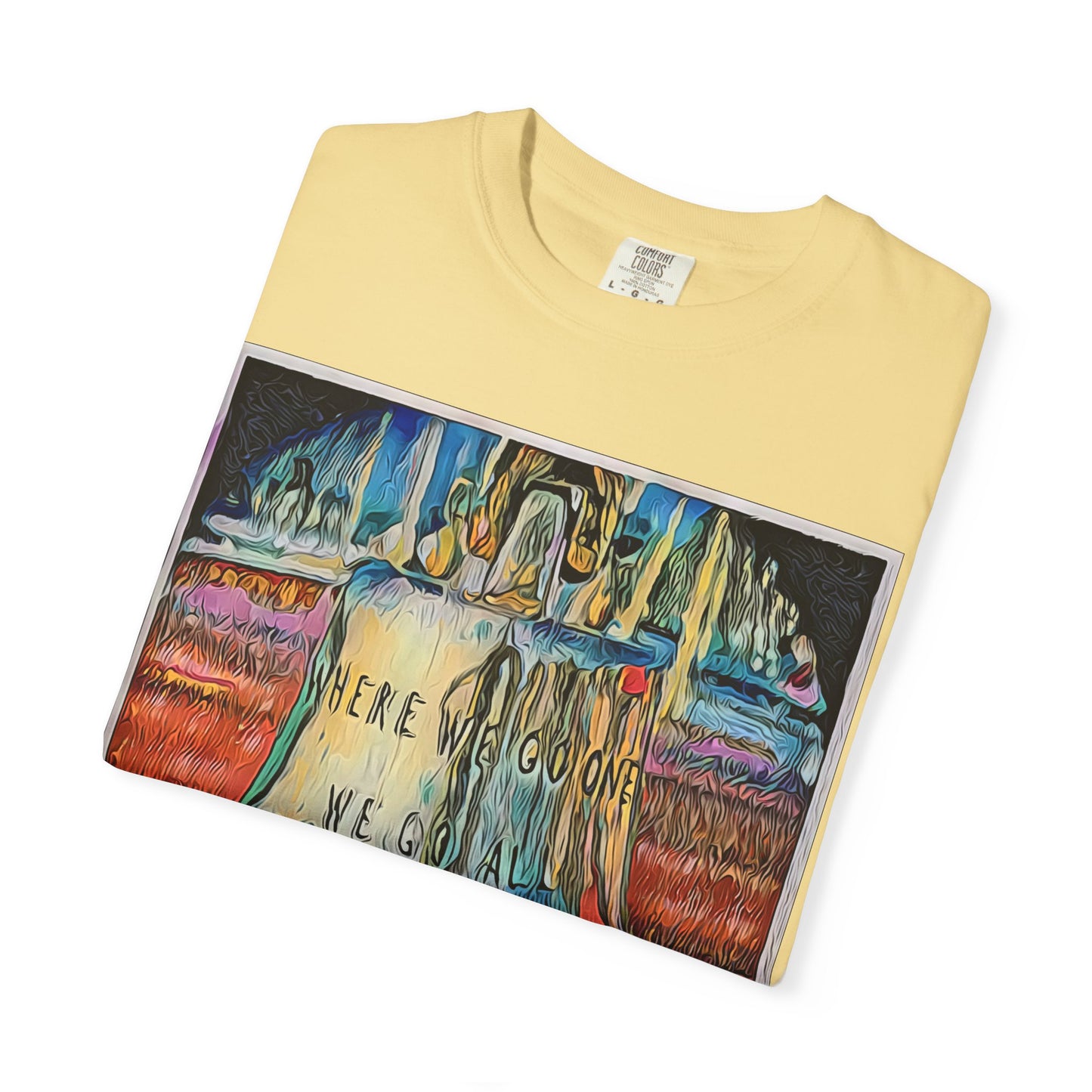 T-Shirt — 'WWG1WGA' Graphic Tee with Bold Neon Slogan