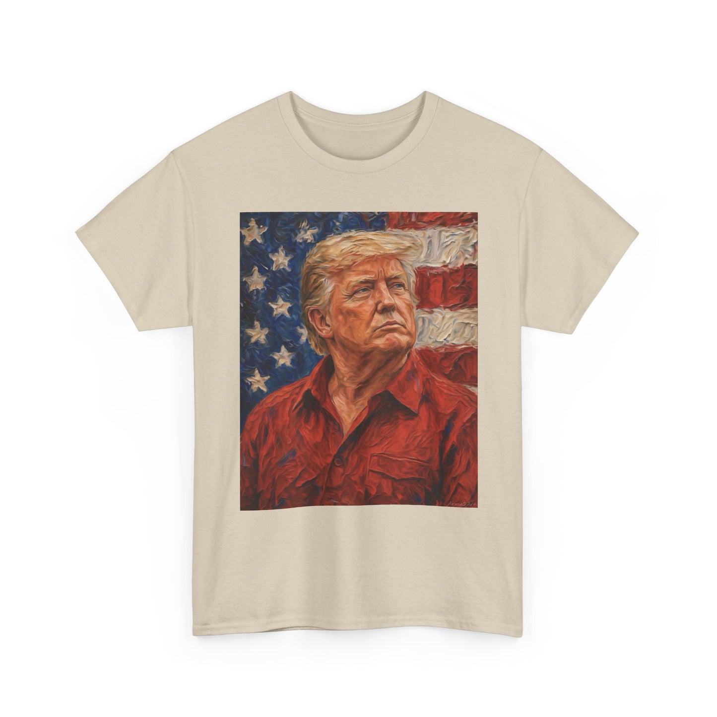 Trump Patriotic Portrait Tee — American Flag Portrait Graphic T-Shirt