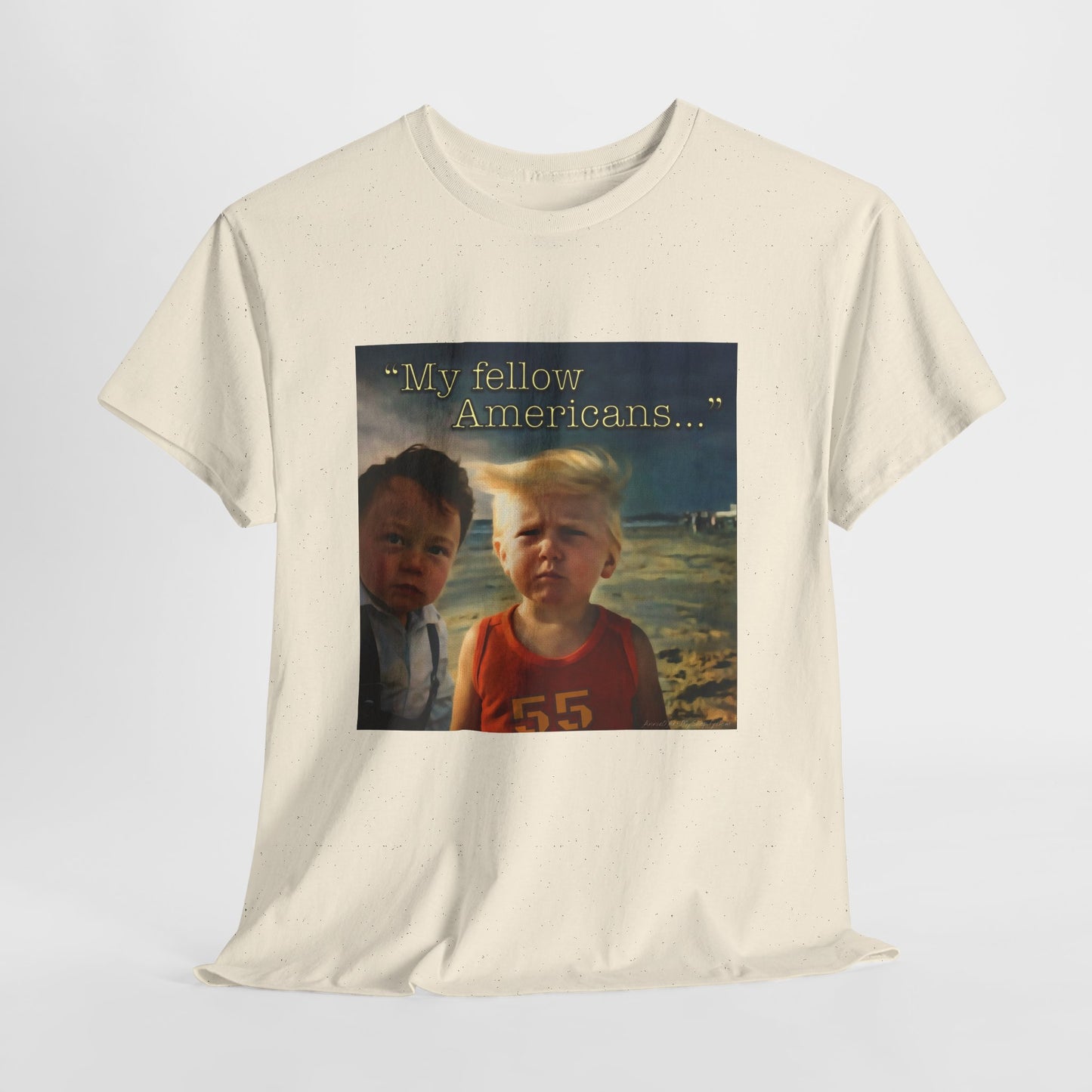 ‘55’ Vintage Meme Tee — "My fellow Americans..." Funny Retro Graphic T-Shirt