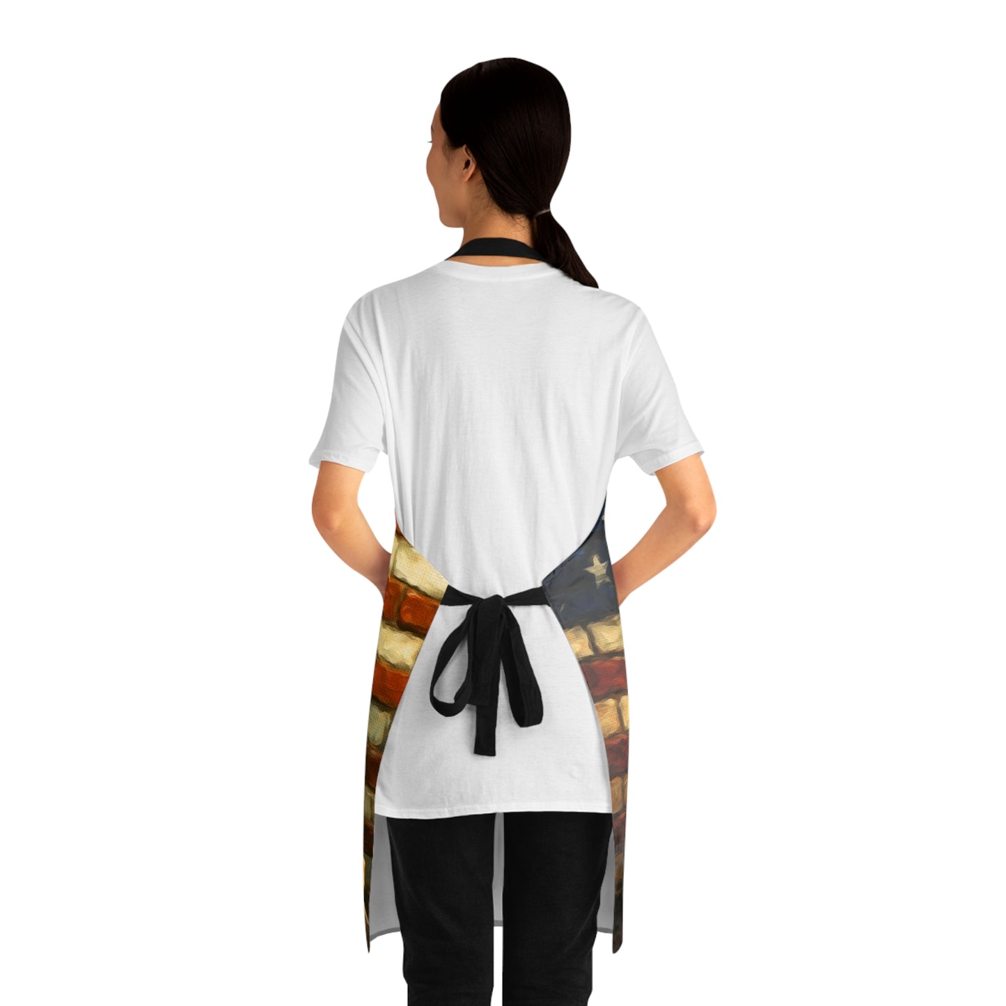 CUSTOM APRON for MANDY—Papa Tony Chef Apron – Patriotic American Flag BBQ Apron