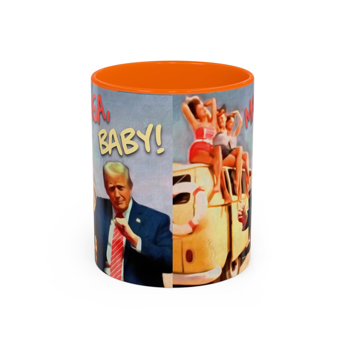 Political Novelty Covfefe Mug – "MAGA Baby" Retro Campaign Design